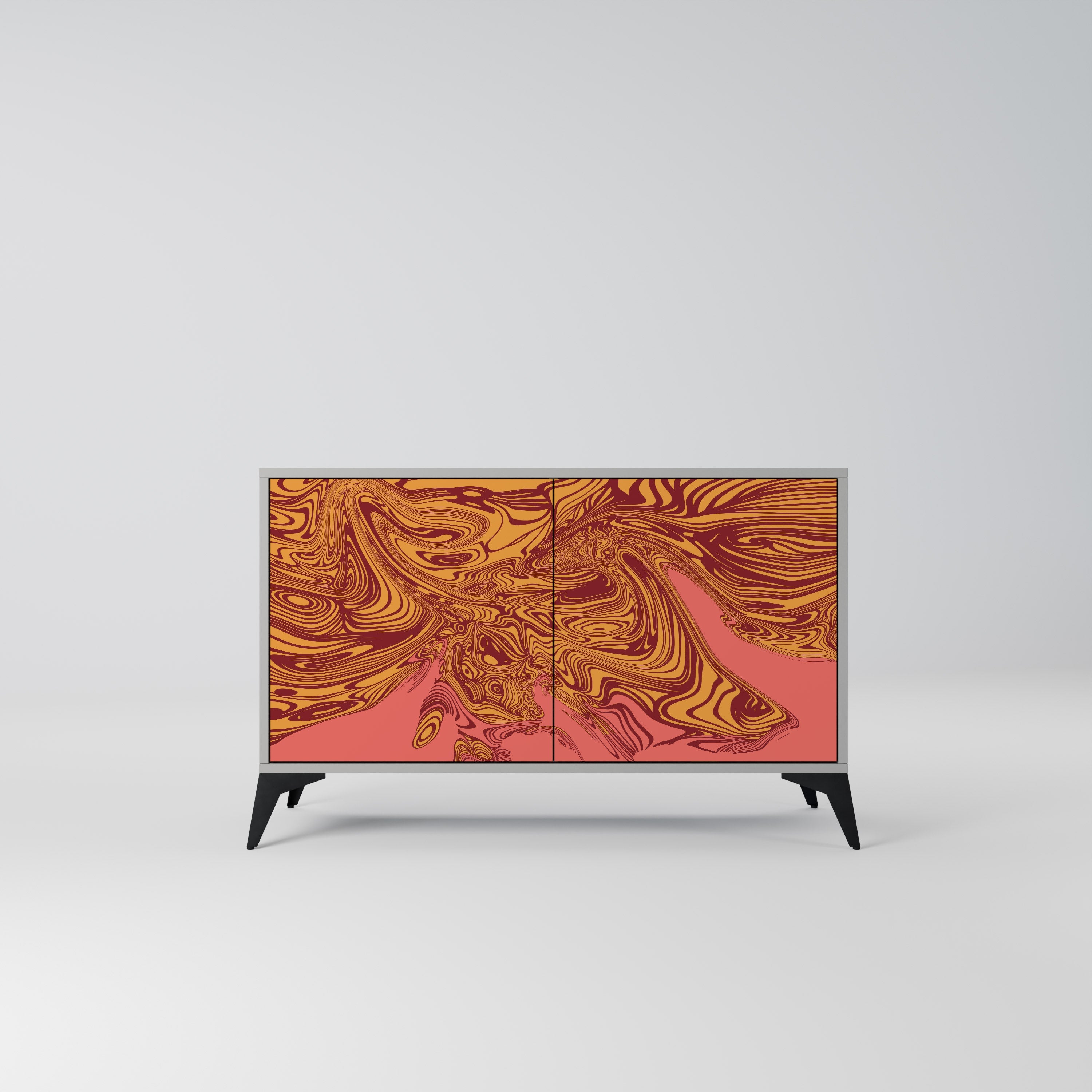 FLOATING THOUGHTS Sideboard mit 2 Türen in Grau