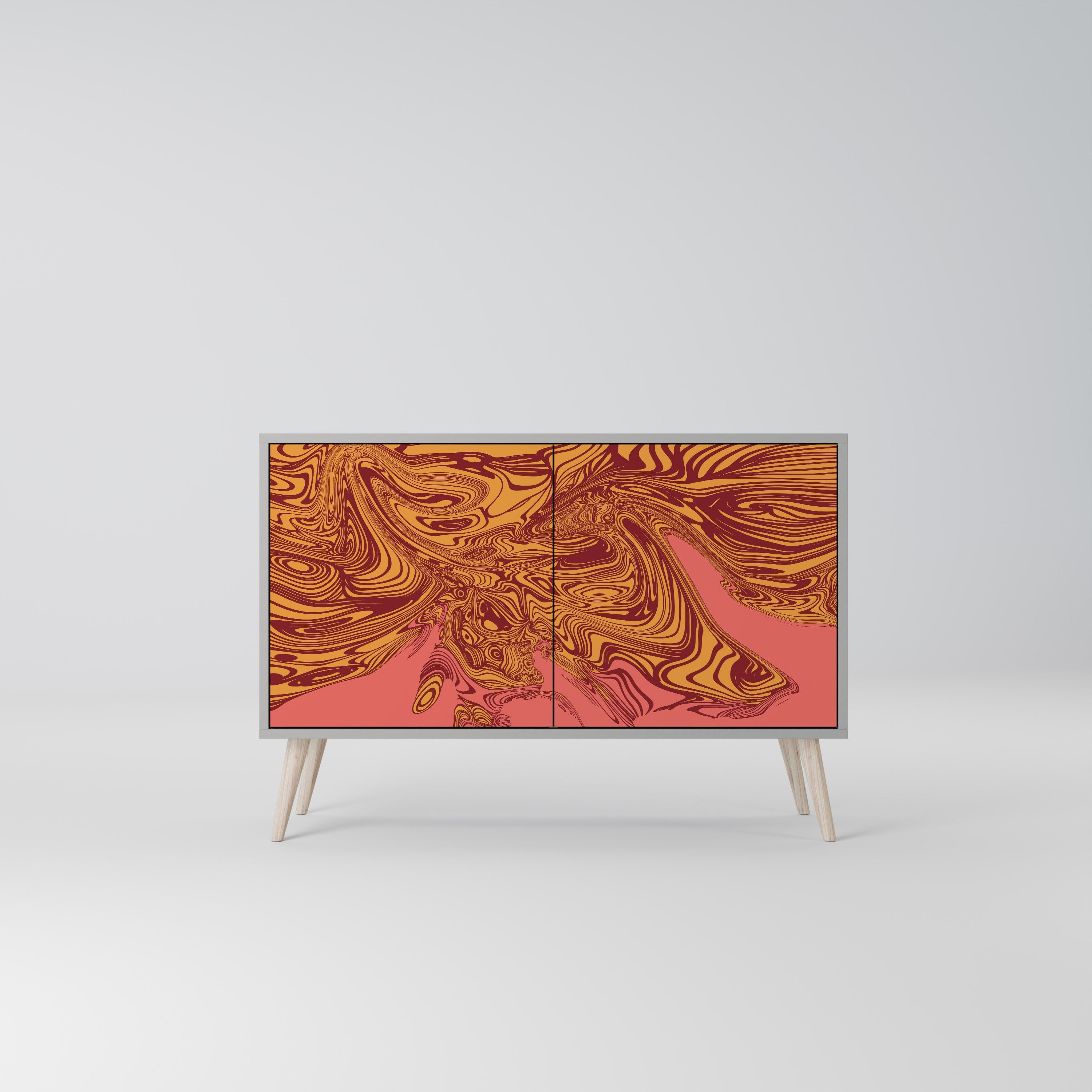 FLOATING THOUGHTS Sideboard mit 2 Türen in Grau