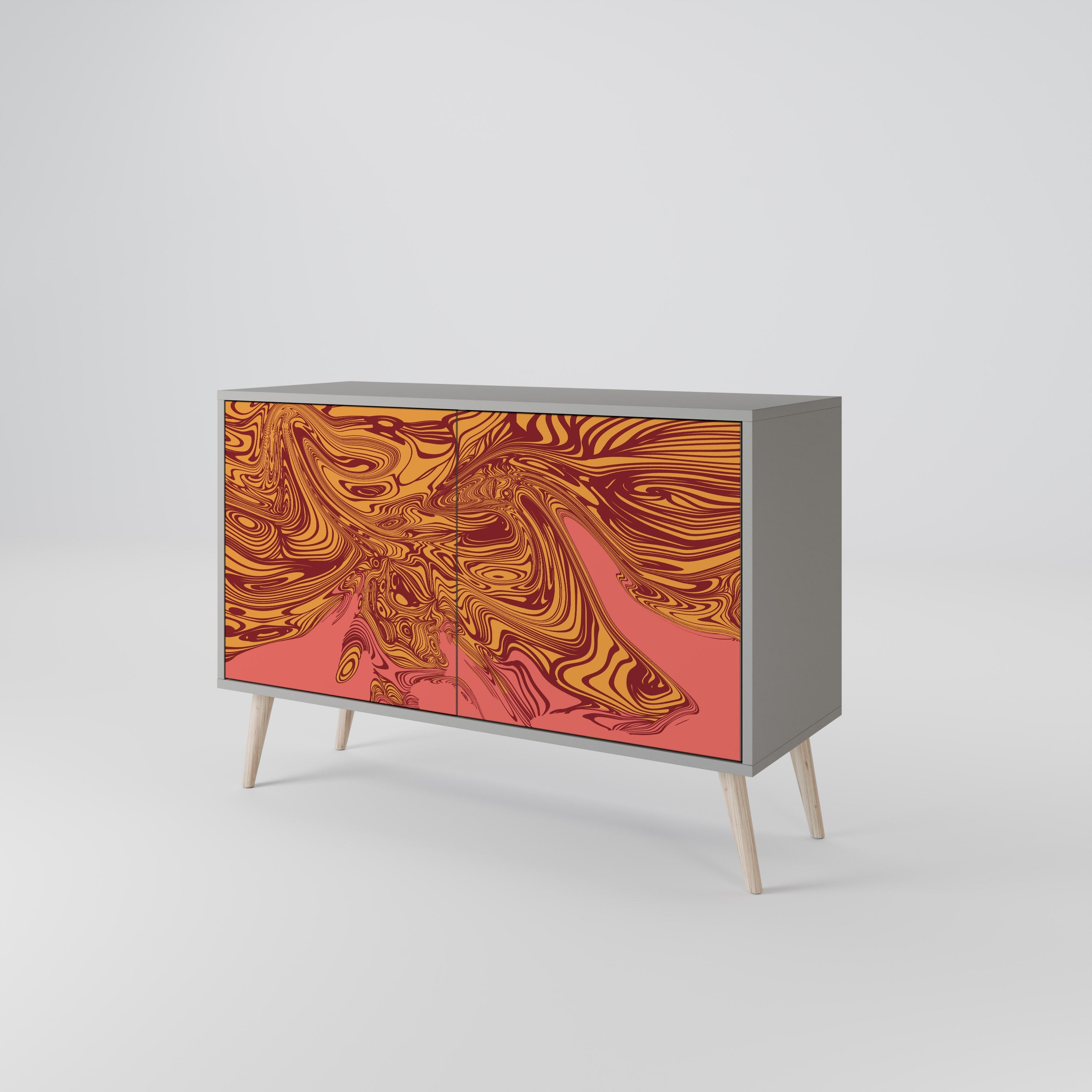 FLOATING THOUGHTS Sideboard mit 2 Türen in Grau