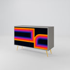 BLINDED BY THE LIGHTS Sideboard mit 2 Türen in Grau
