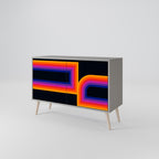 BLINDED BY THE LIGHTS Sideboard mit 2 Türen in Grau