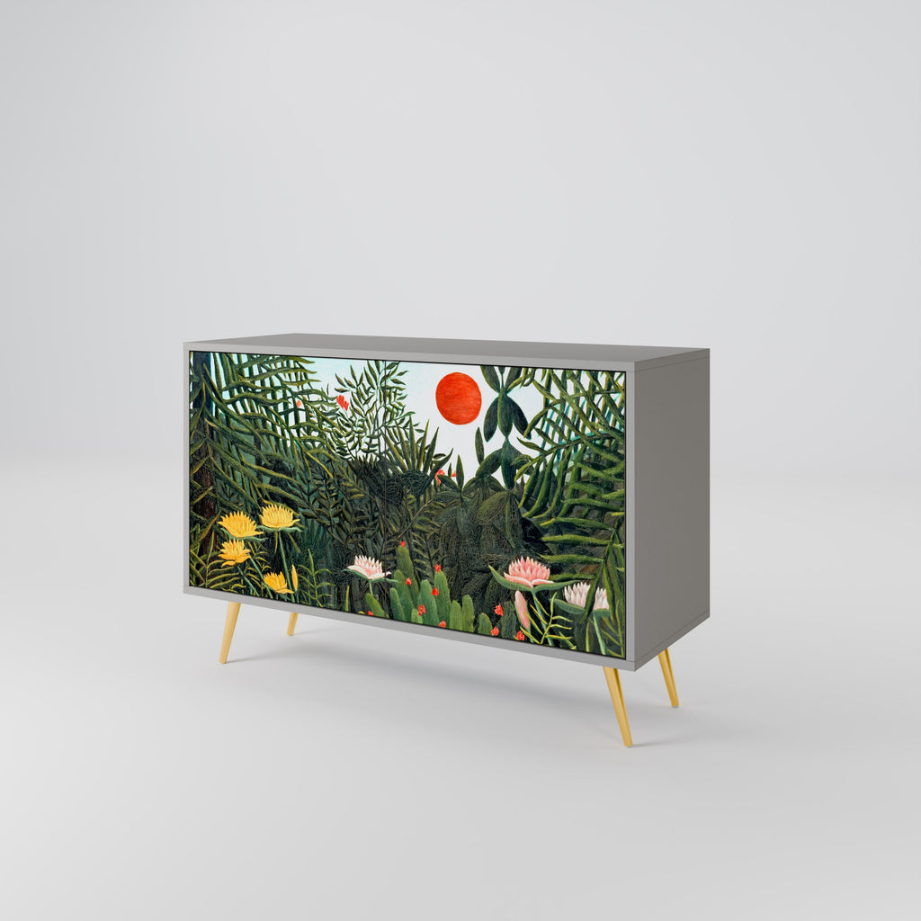 VIRGIN FOREST WITH SUNSET Sideboard mit 2 Türen in Grau