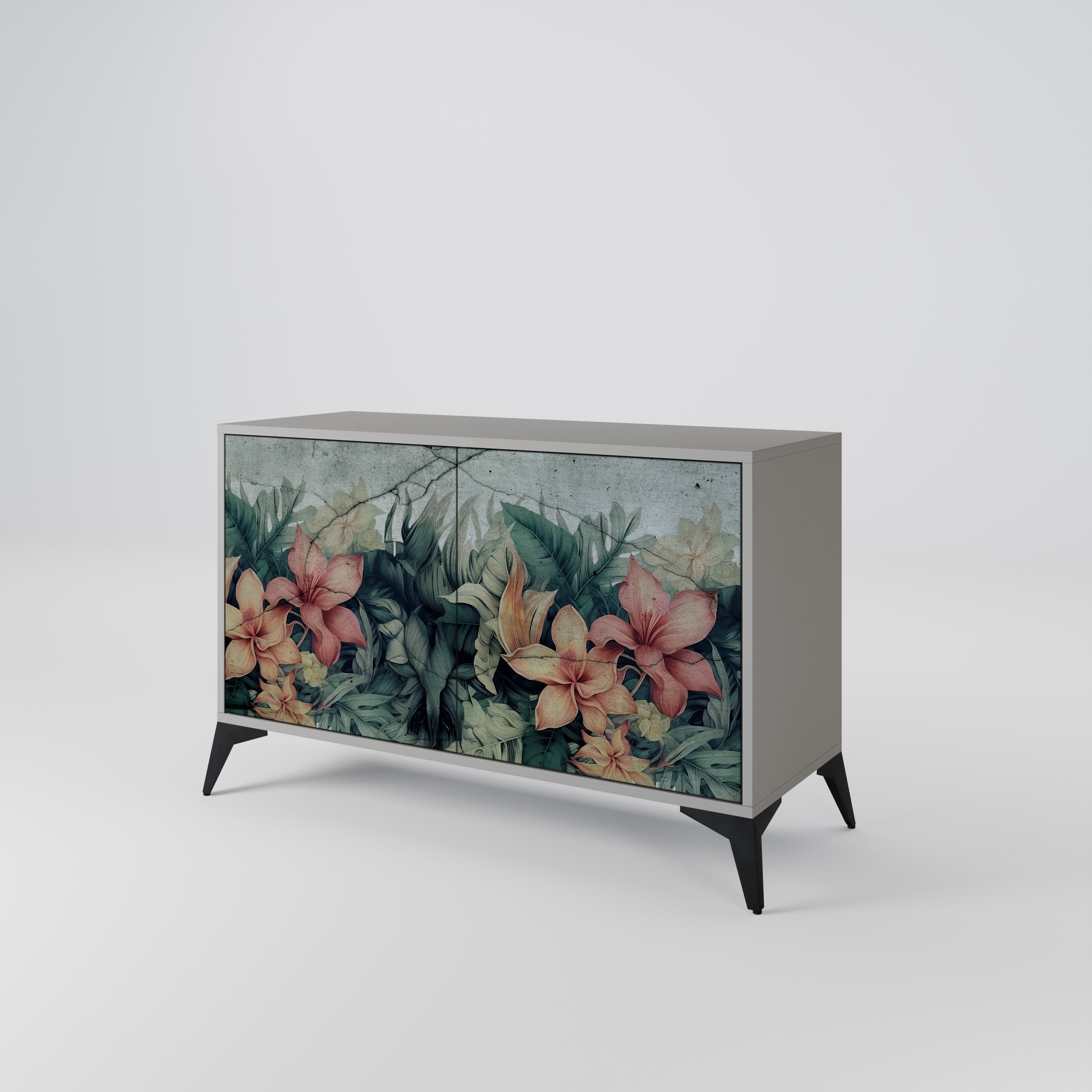 HEAVENLY BLOOM Sideboard mit 2 Türen in Grau