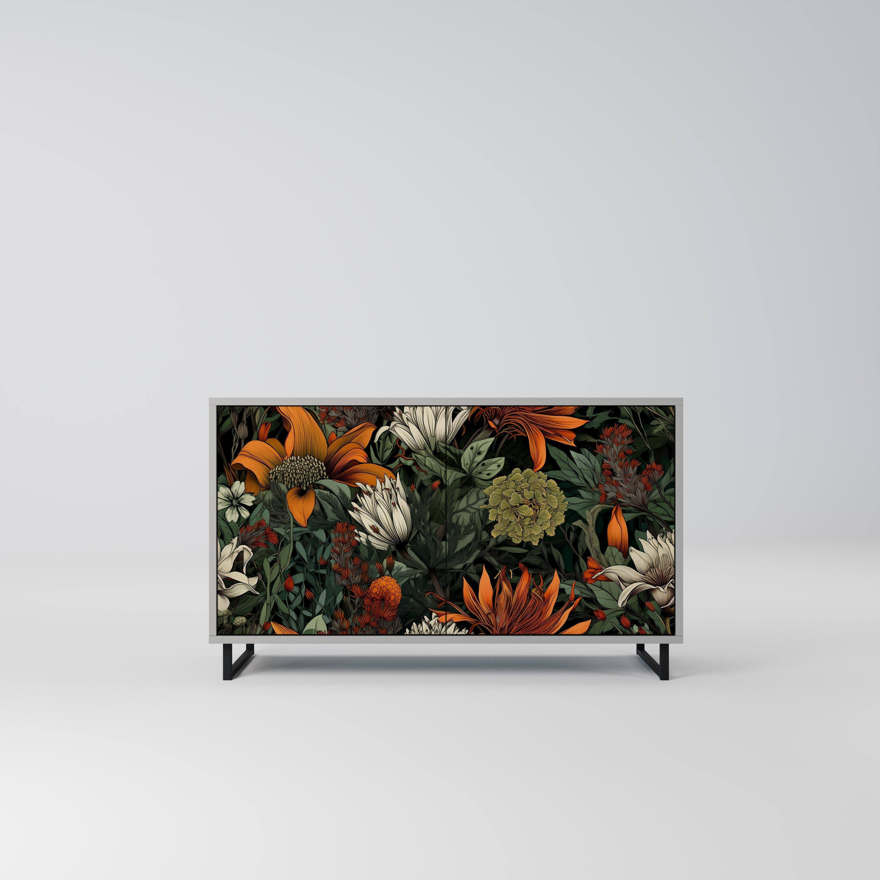 MIDNIGHT SPROUT Sideboard mit 2 Türen in Grau