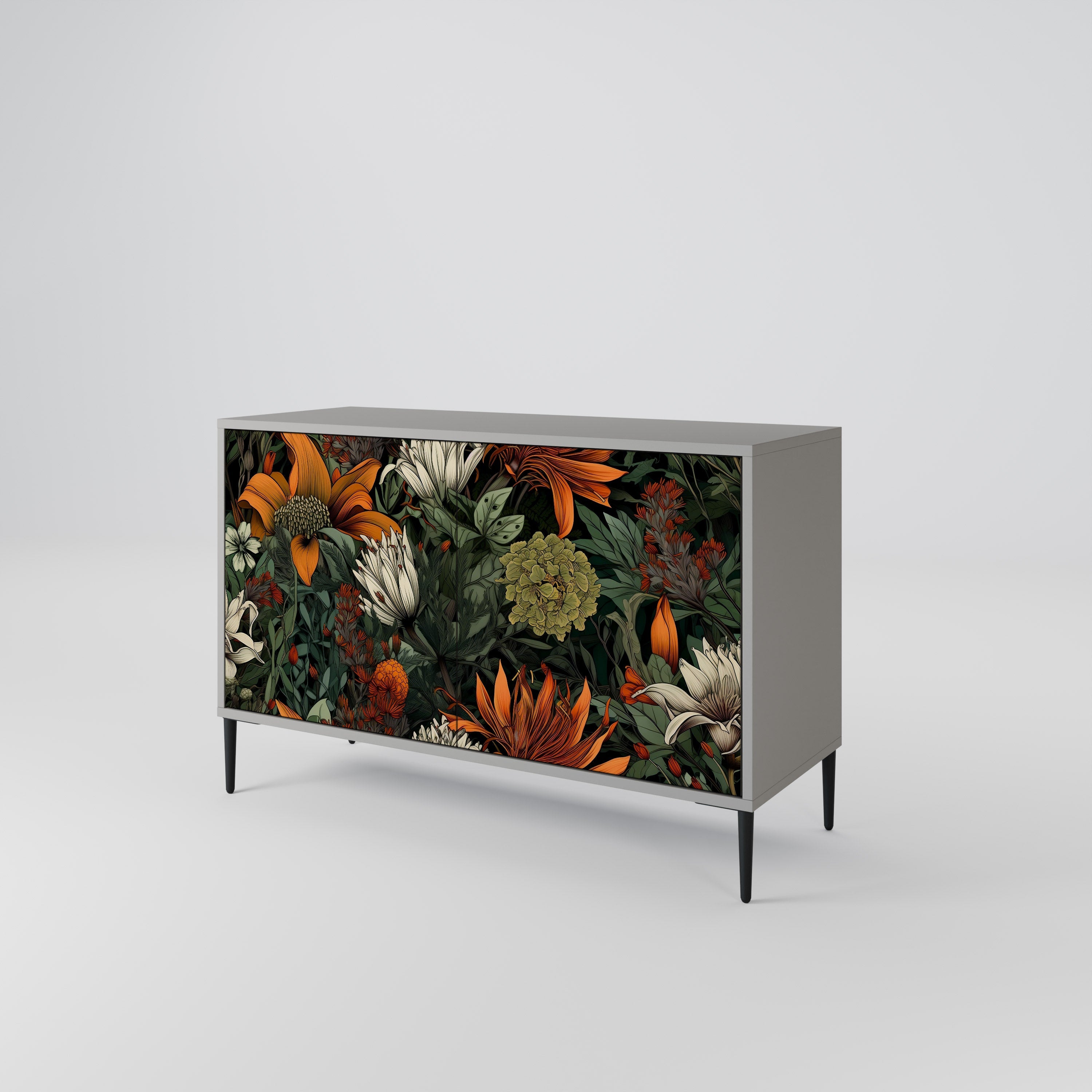 MIDNIGHT SPROUT Sideboard mit 2 Türen in Grau