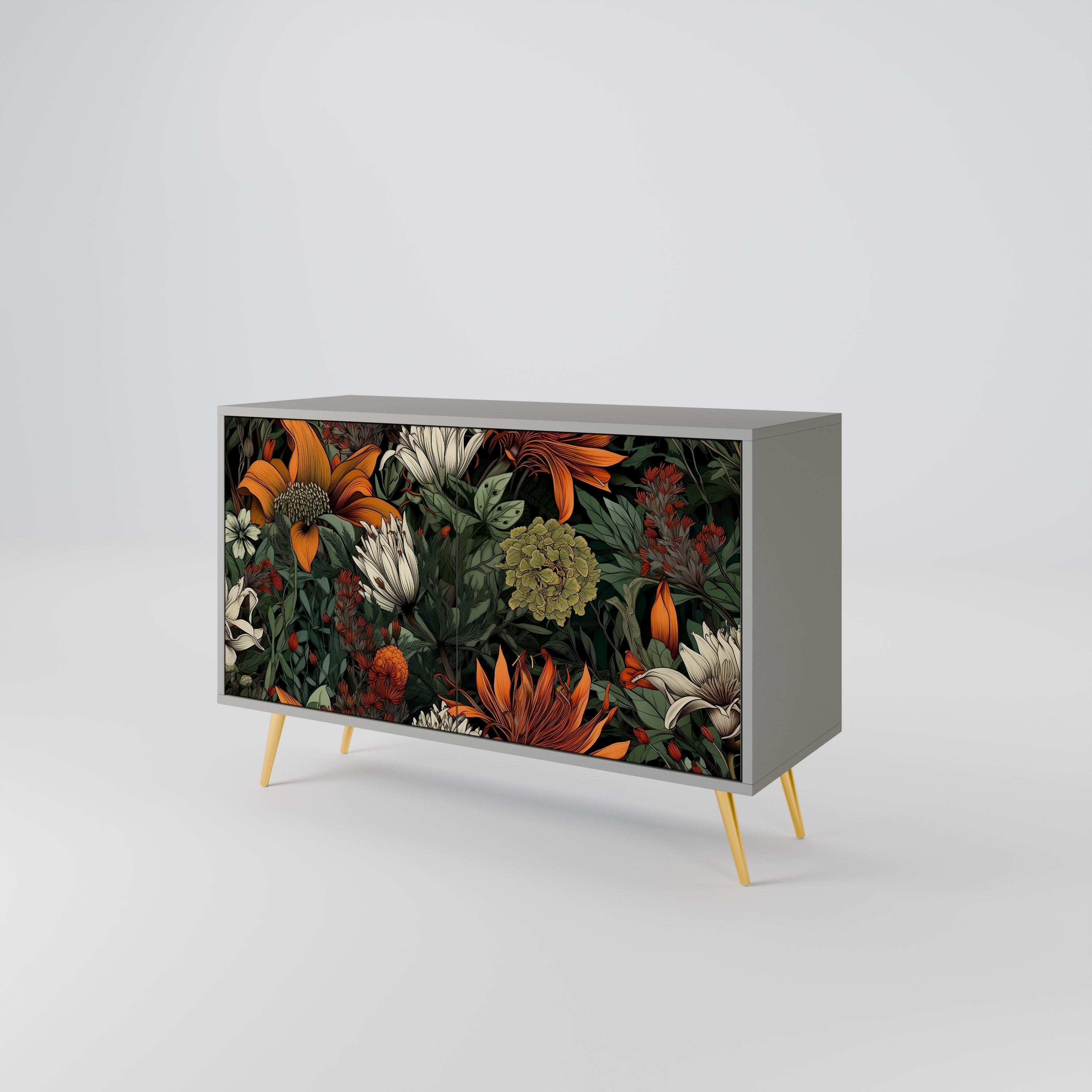 MIDNIGHT SPROUT Sideboard mit 2 Türen in Grau