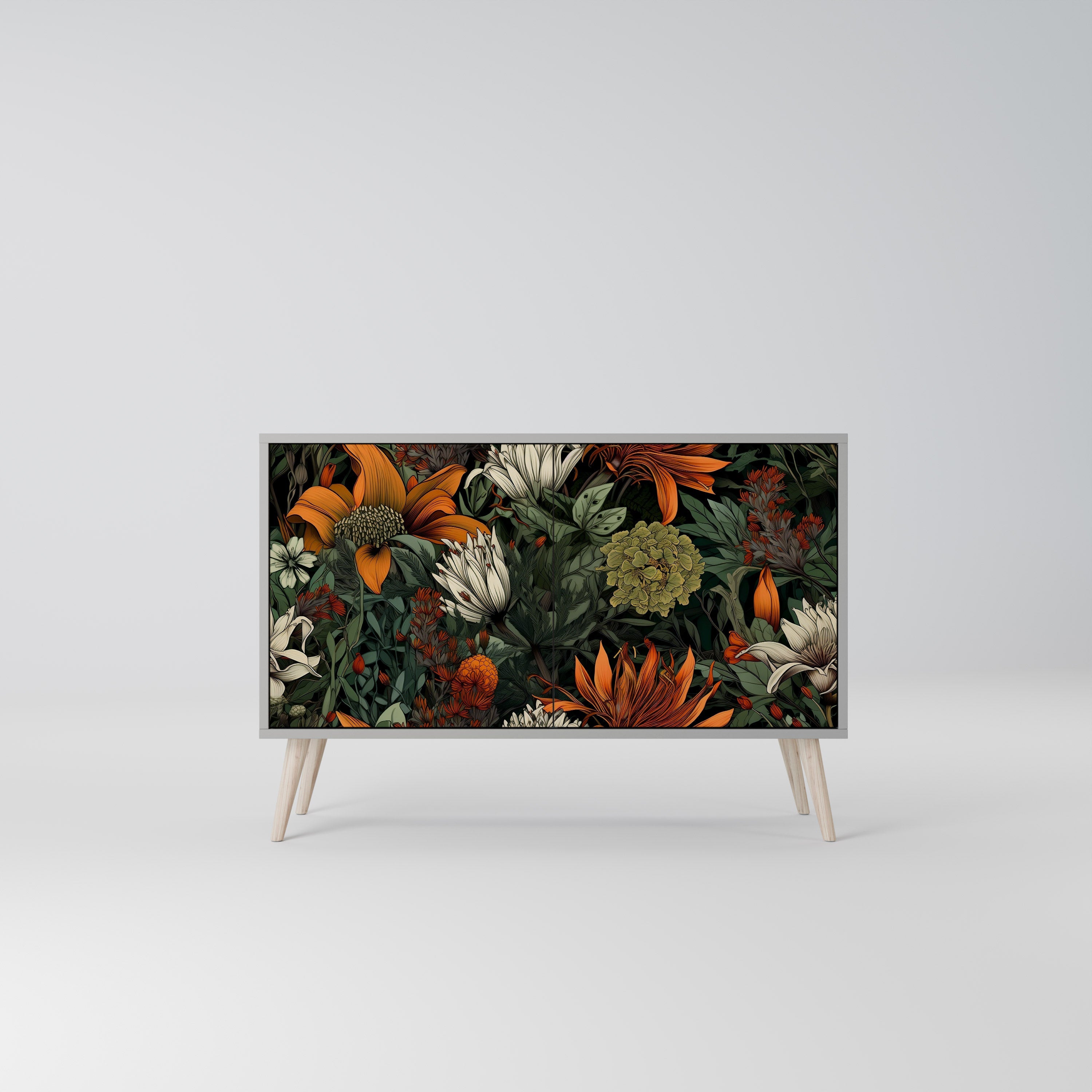 MIDNIGHT SPROUT Sideboard mit 2 Türen in Grau