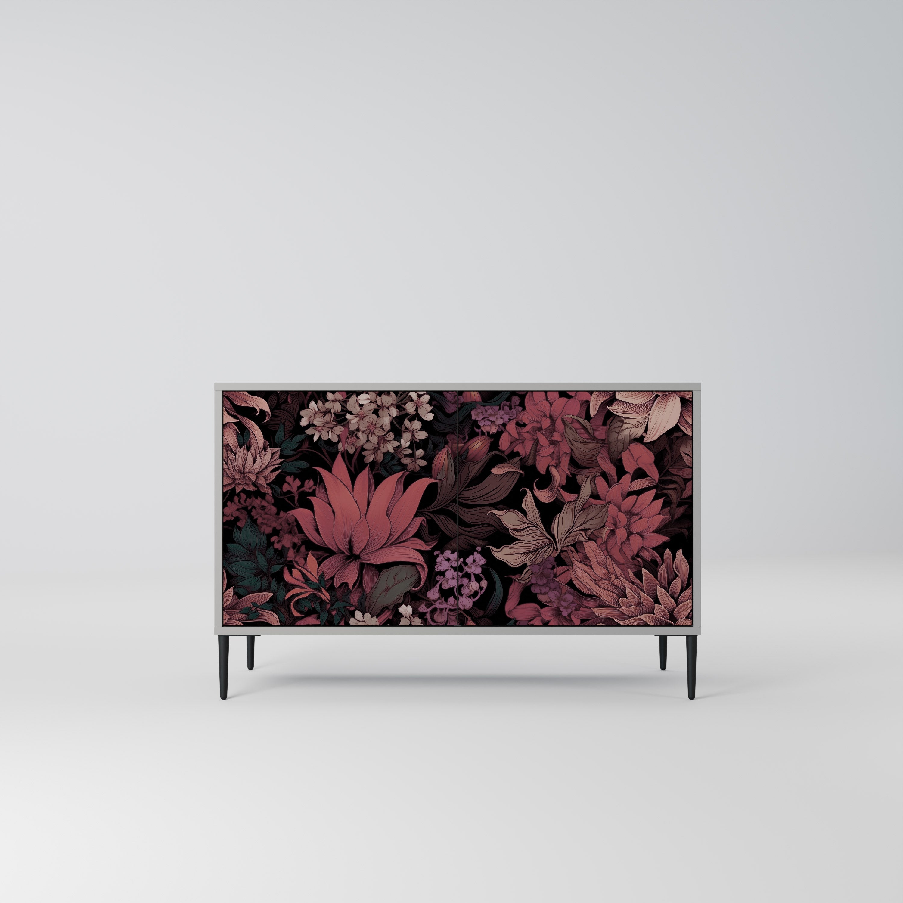 FLORAL WHISPER Sideboard mit 2 Türen in Grau