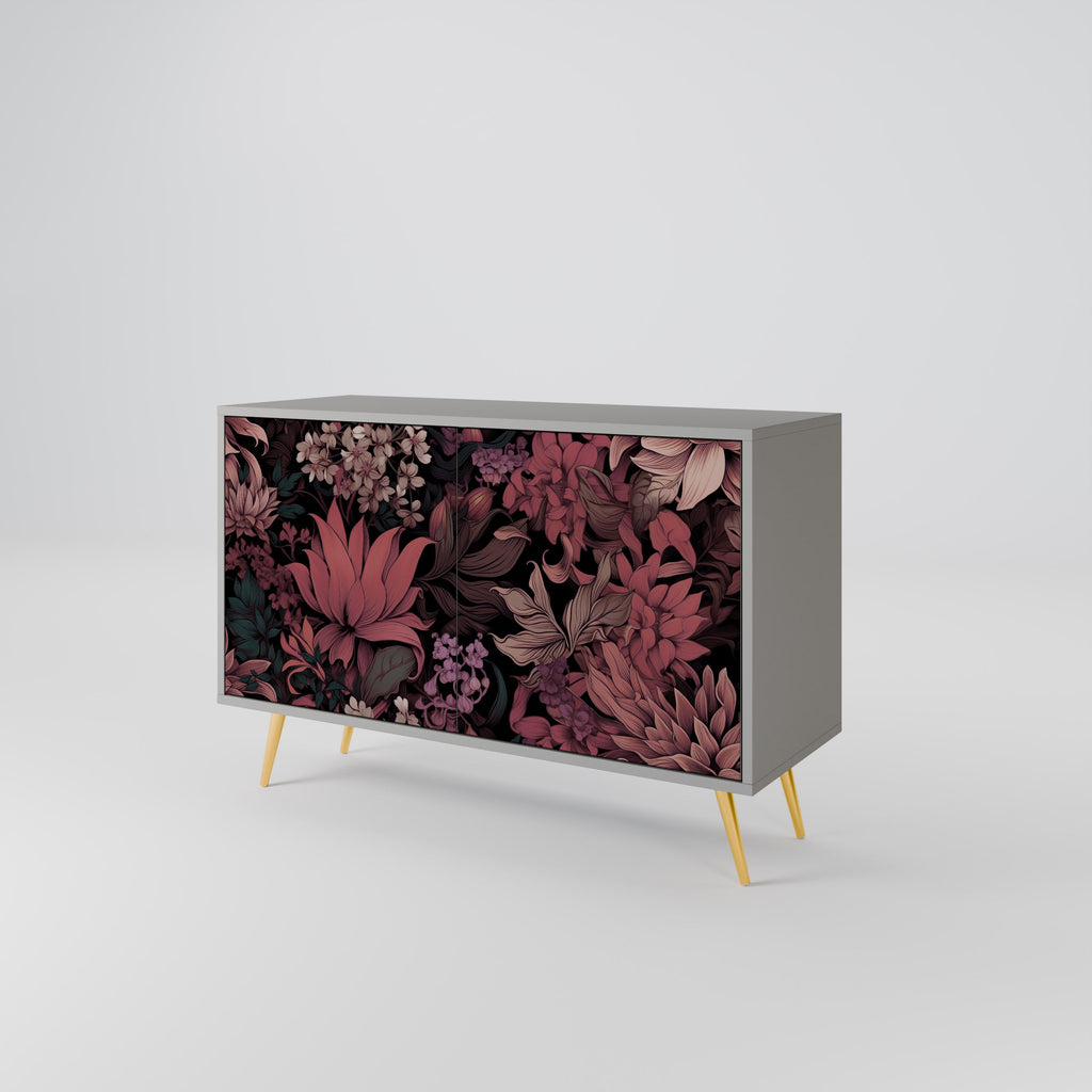 FLORAL WHISPER Sideboard mit 2 Türen in Grau
