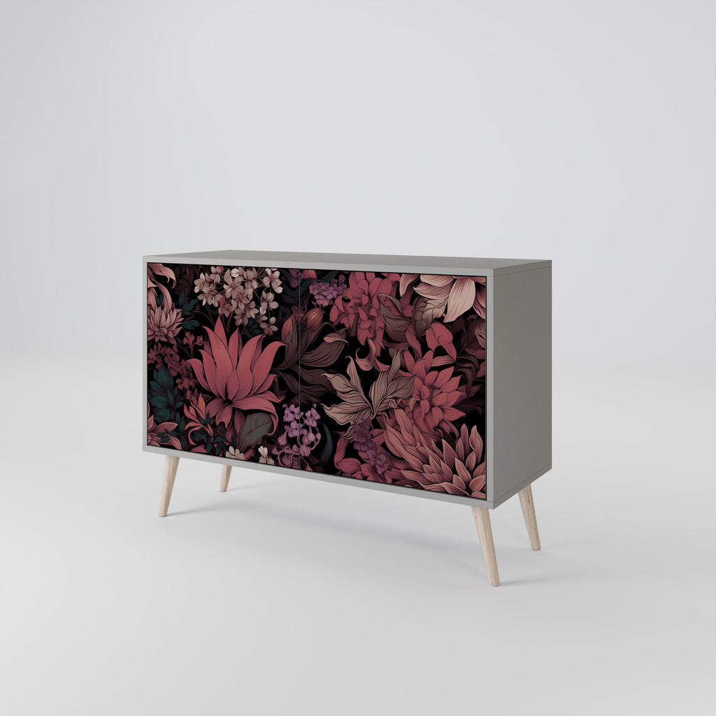 FLORAL WHISPER Sideboard mit 2 Türen in Grau