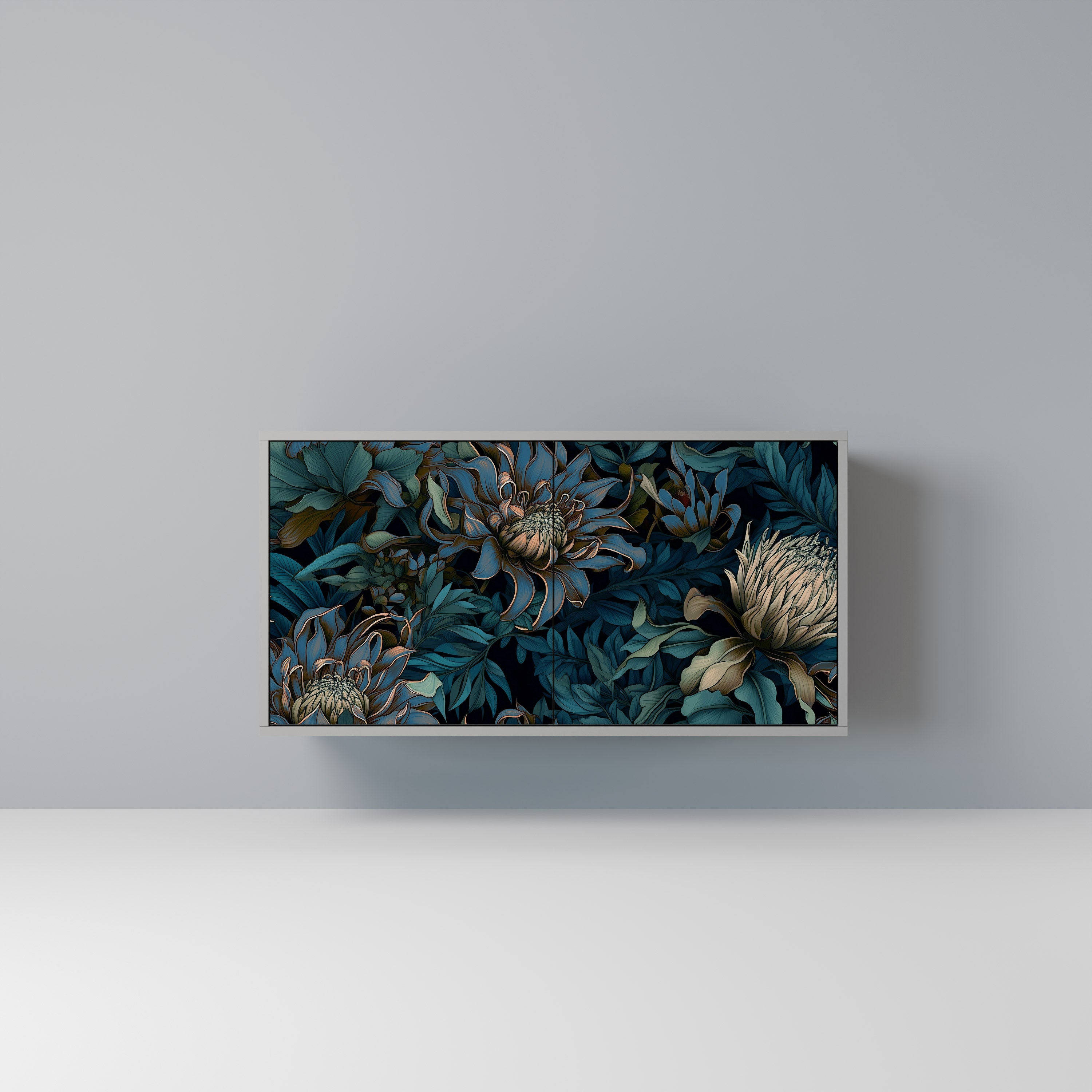 TWILIGHT BLOOM Sideboard mit 2 Türen in Grau