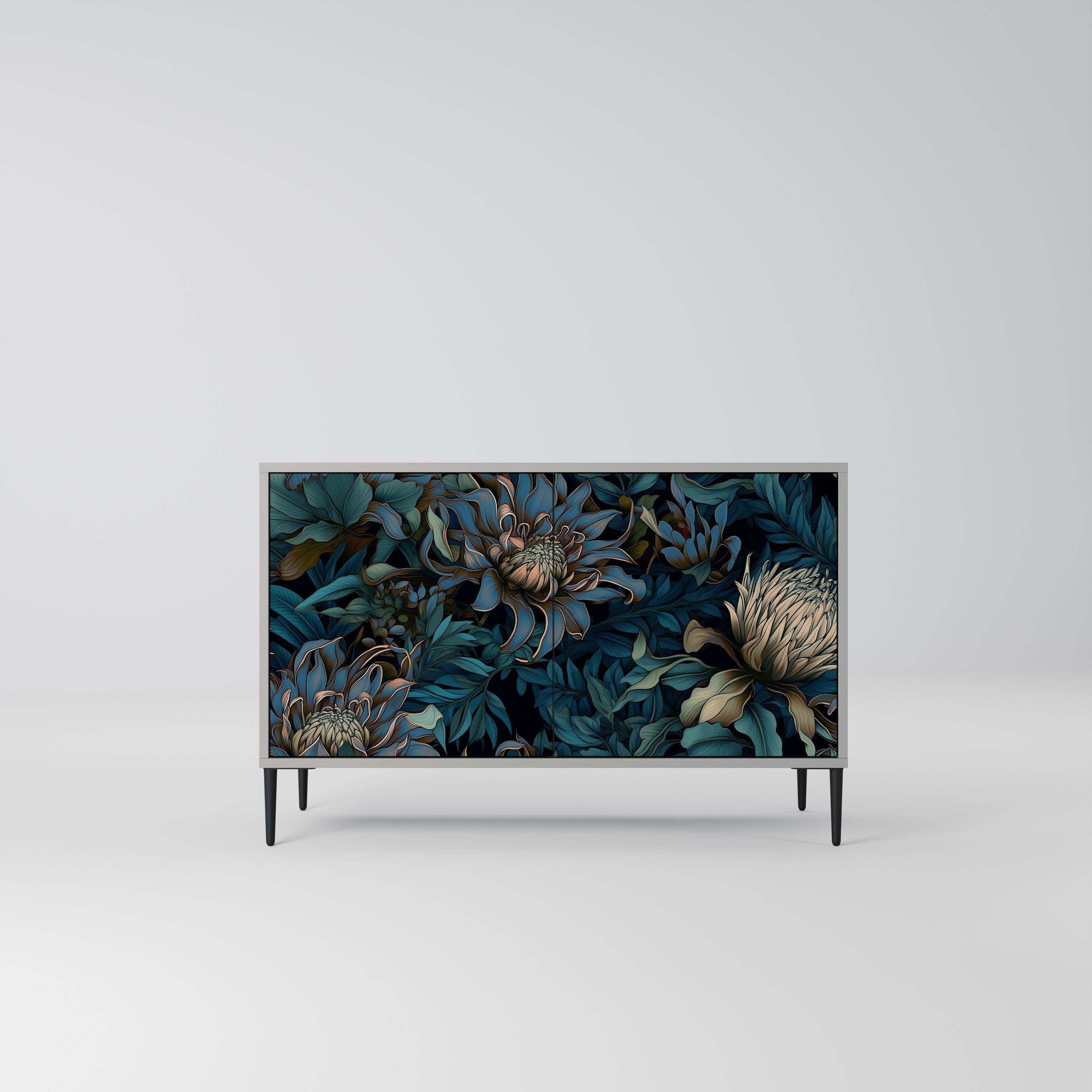 TWILIGHT BLOOM Sideboard mit 2 Türen in Grau
