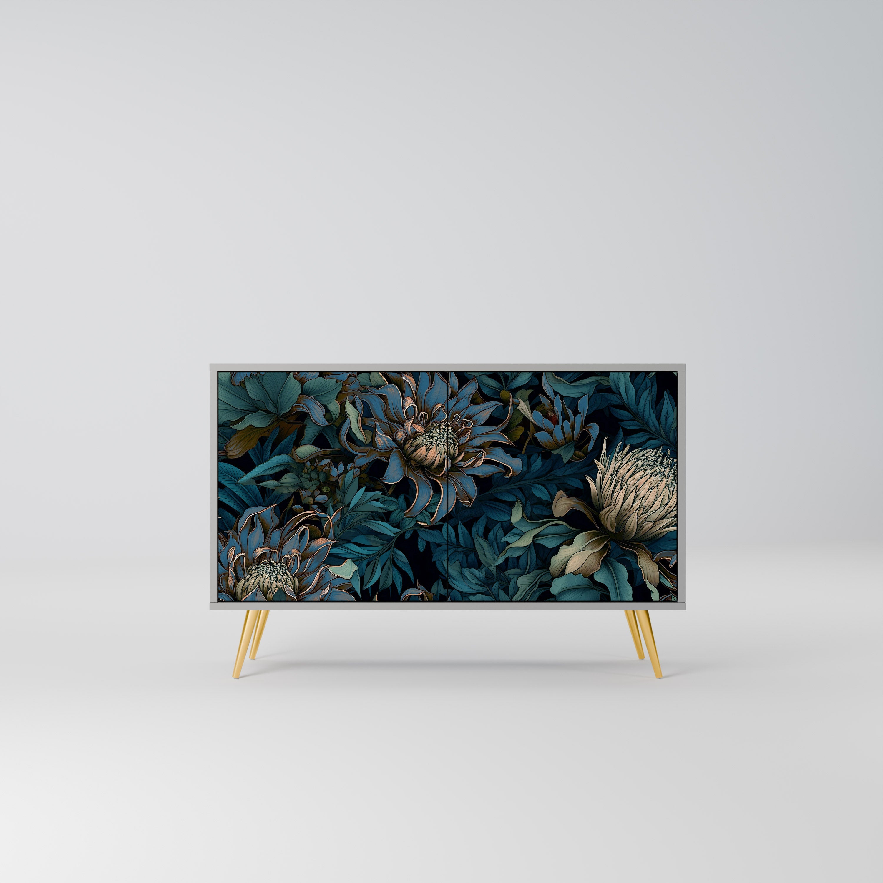 TWILIGHT BLOOM Sideboard mit 2 Türen in Grau