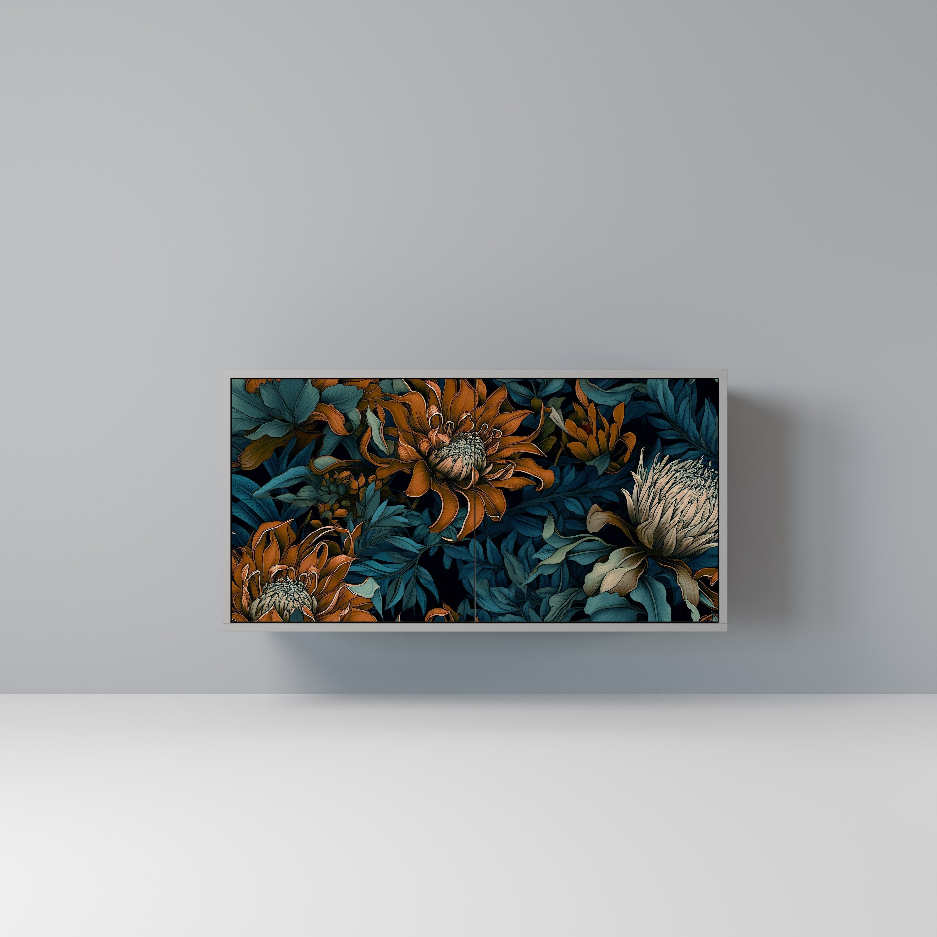 MORNING BLOOM Sideboard mit 2 Türen in Grau