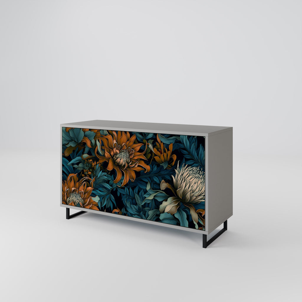 MORNING BLOOM Sideboard mit 2 Türen in Grau