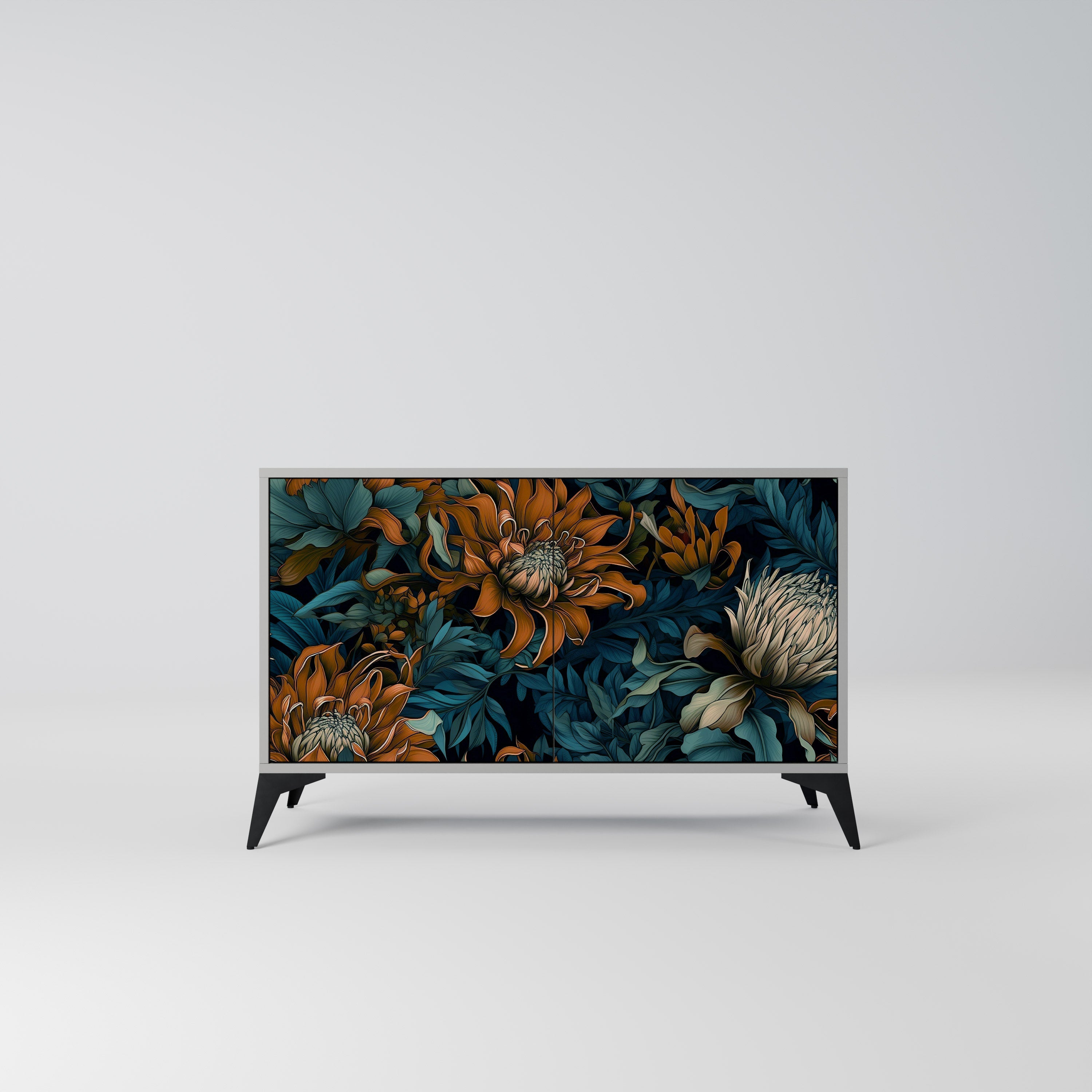 MORNING BLOOM Sideboard mit 2 Türen in Grau