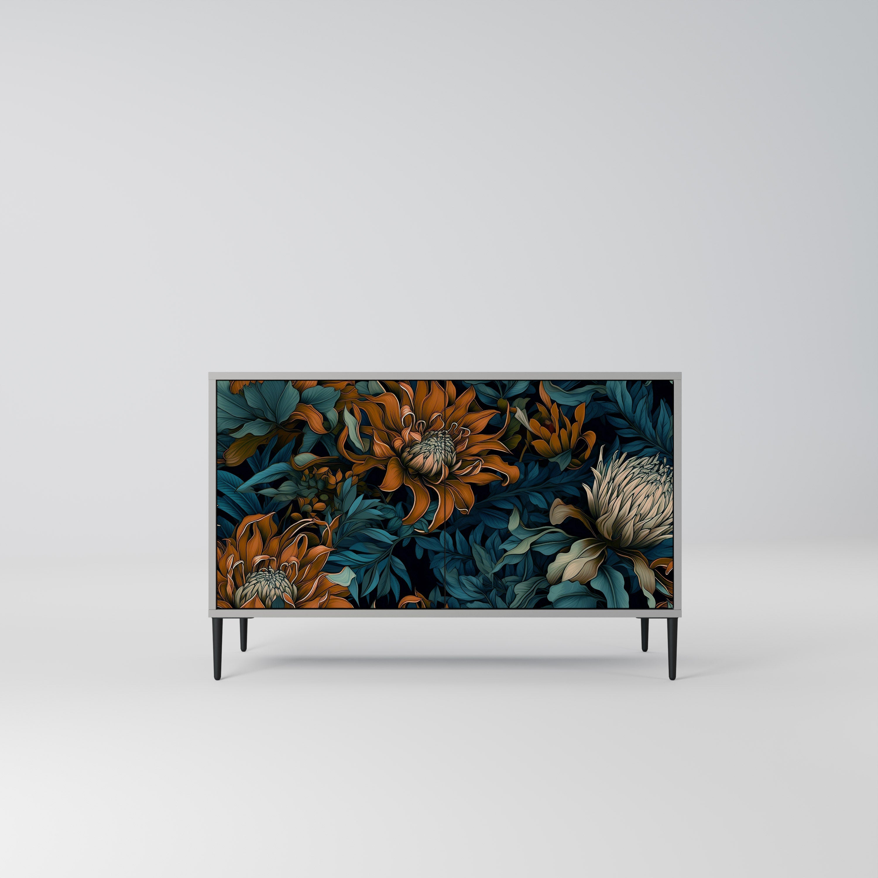 MORNING BLOOM Sideboard mit 2 Türen in Grau
