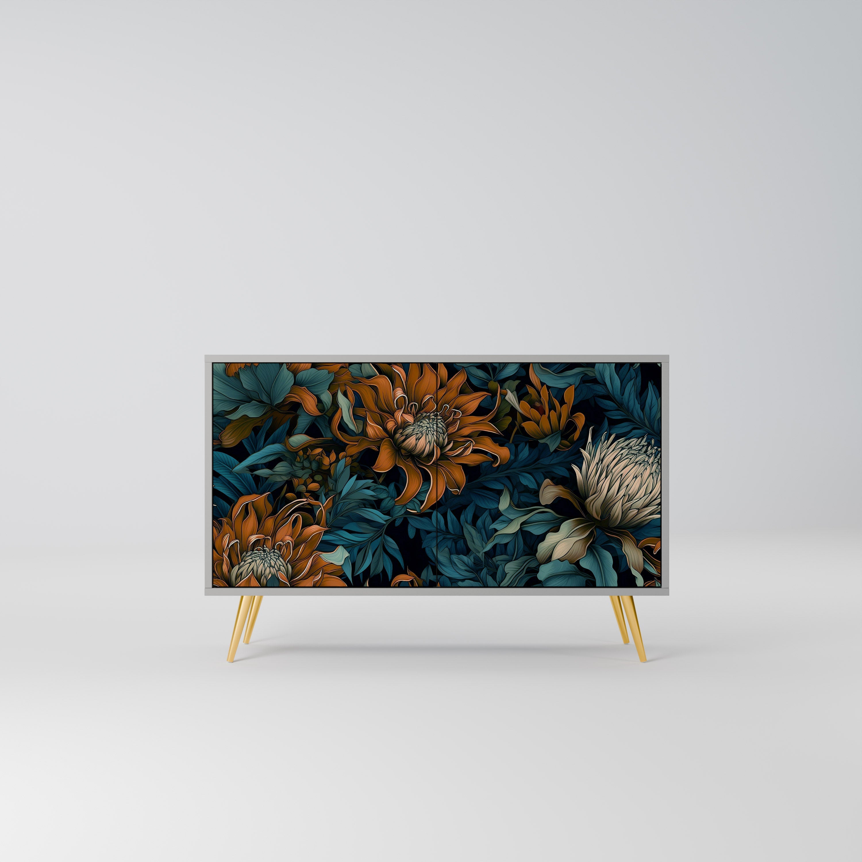 MORNING BLOOM Sideboard mit 2 Türen in Grau