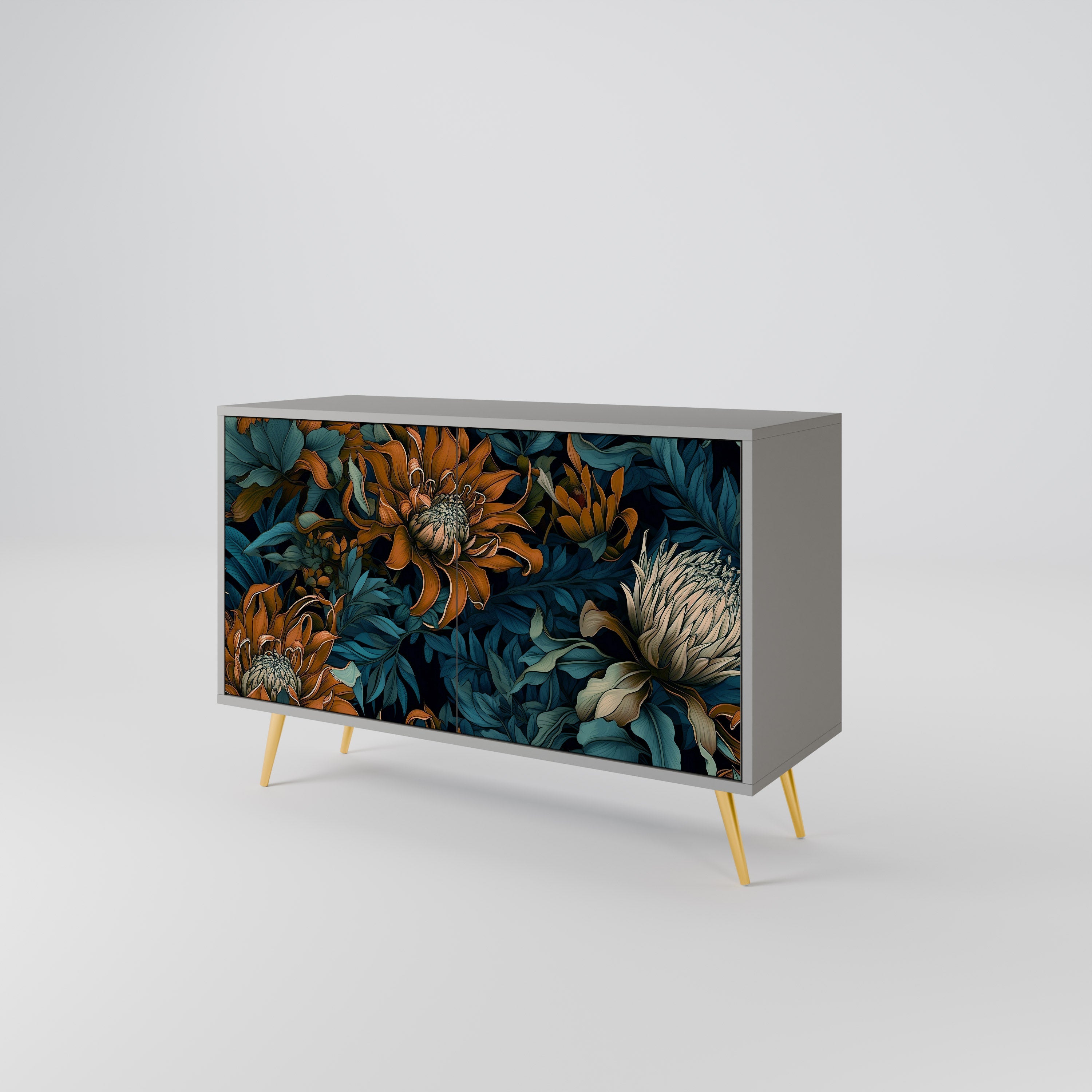 MORNING BLOOM Sideboard mit 2 Türen in Grau