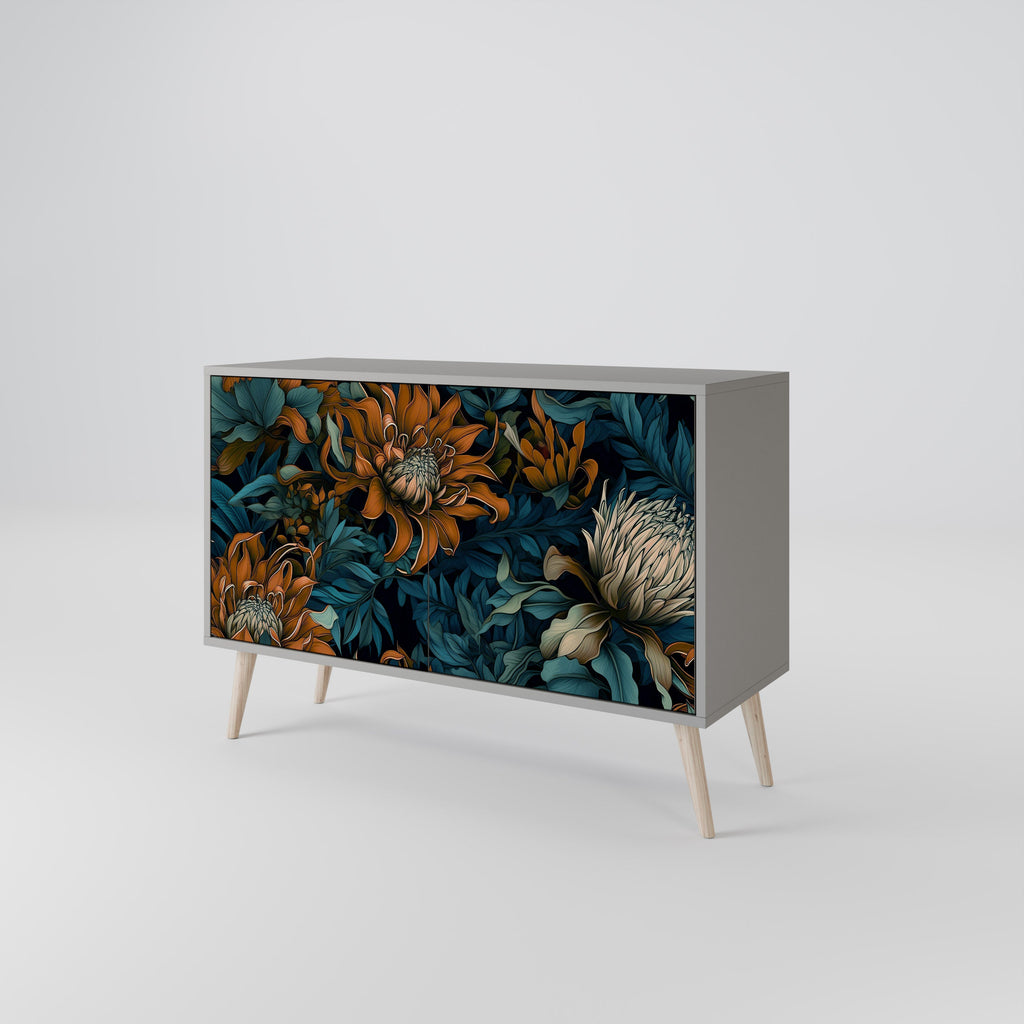 MORNING BLOOM Sideboard mit 2 Türen in Grau