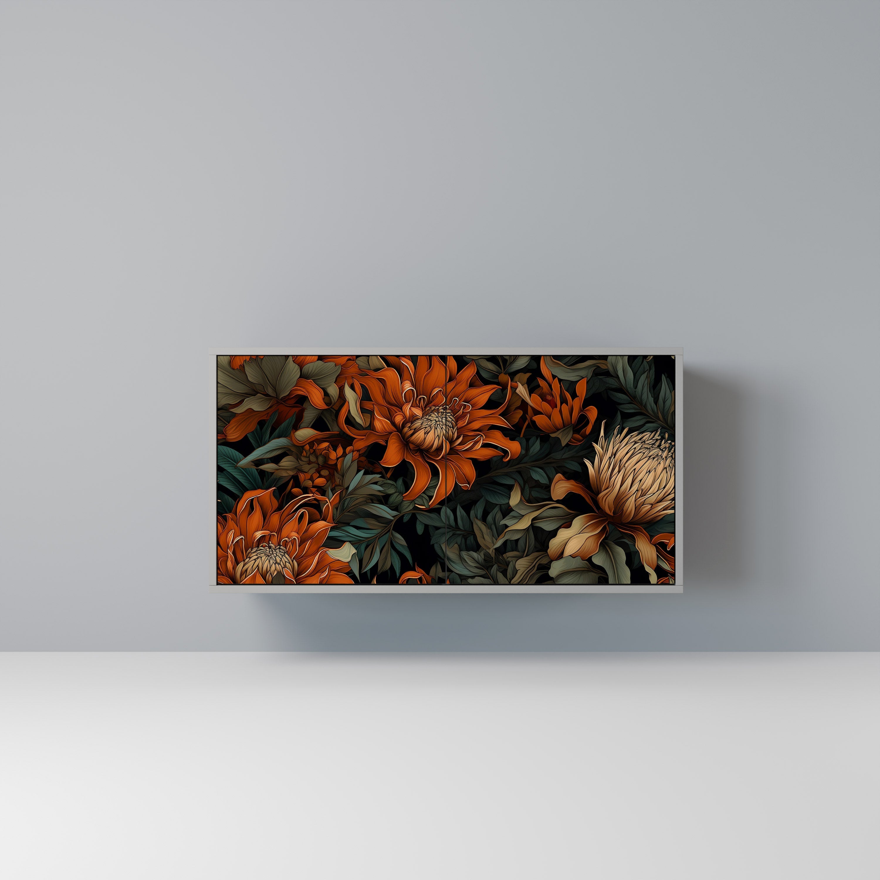 DAWN BLOOM Sideboard mit 2 Türen in Grau