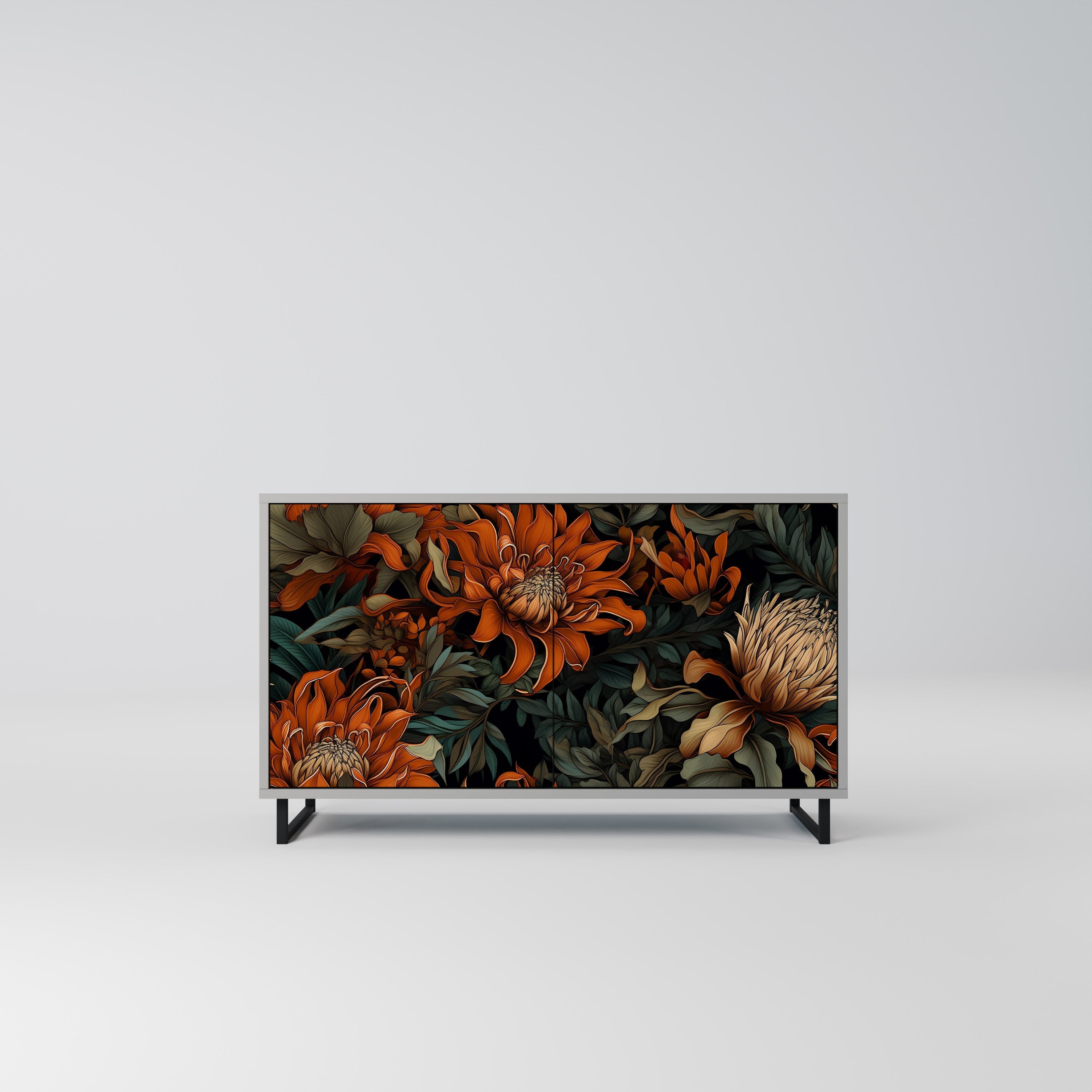 DAWN BLOOM Sideboard mit 2 Türen in Grau