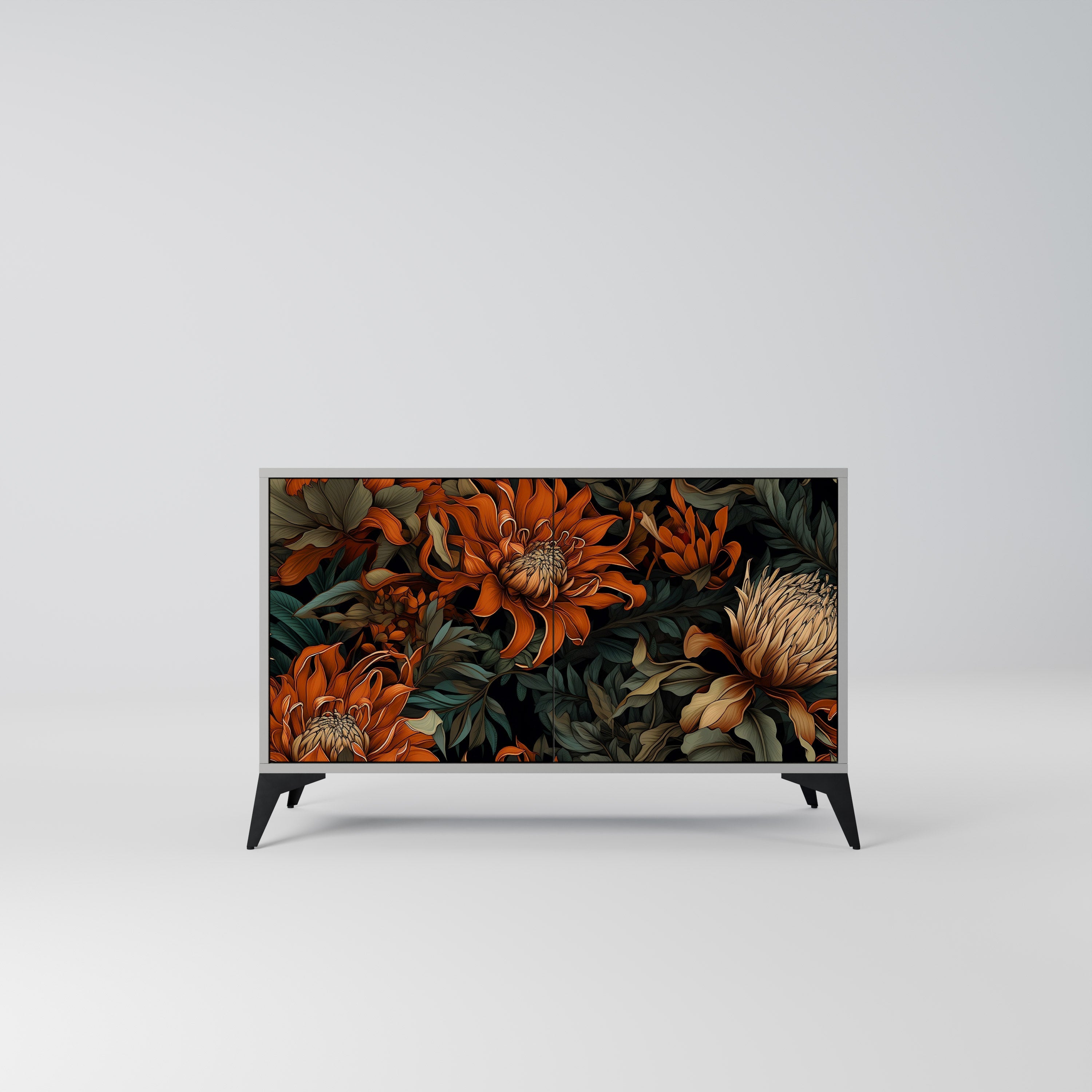 DAWN BLOOM Sideboard mit 2 Türen in Grau