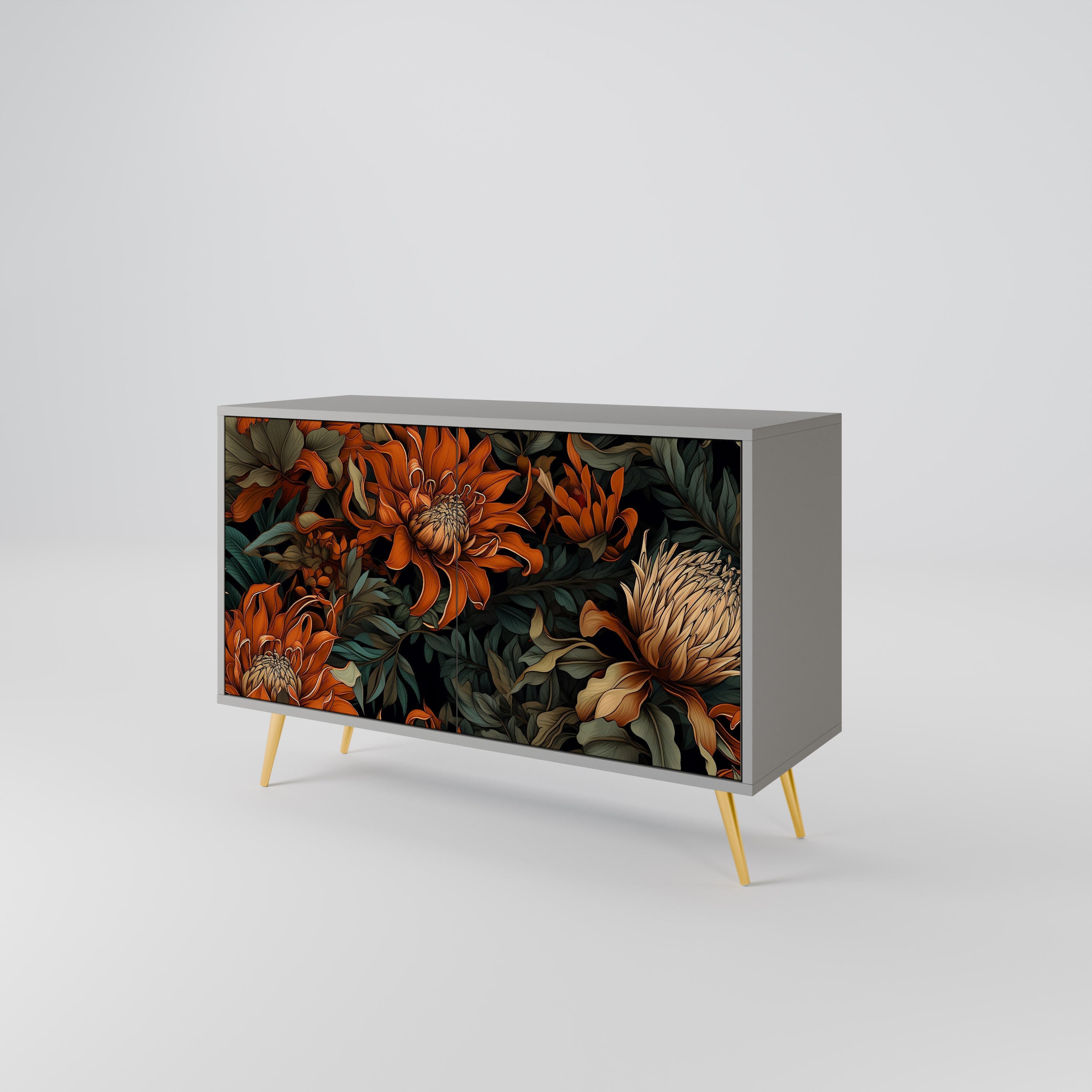 DAWN BLOOM Sideboard mit 2 Türen in Grau