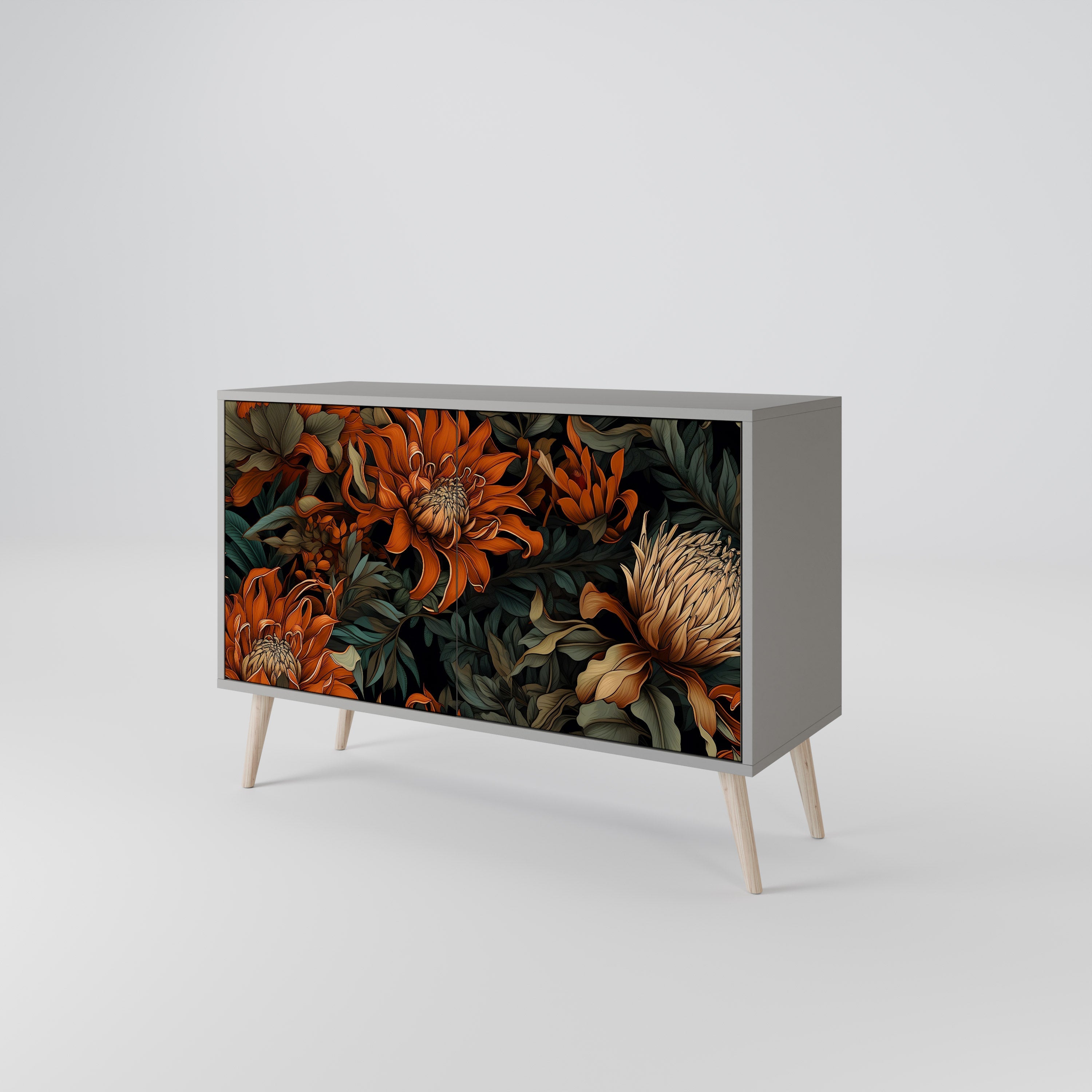 DAWN BLOOM Sideboard mit 2 Türen in Grau