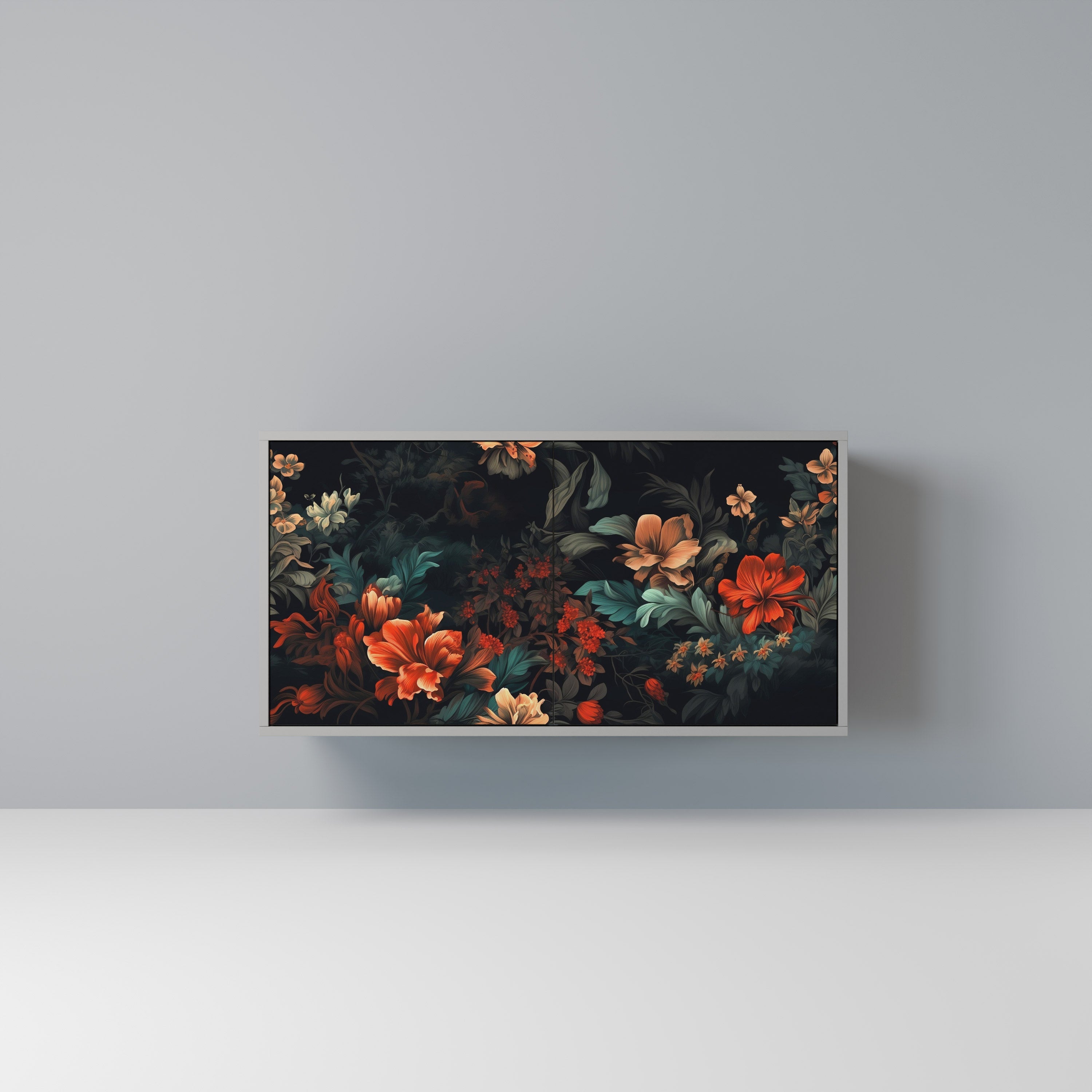 IMAGINARY BLOSSOM Sideboard mit 2 Türen in Grau