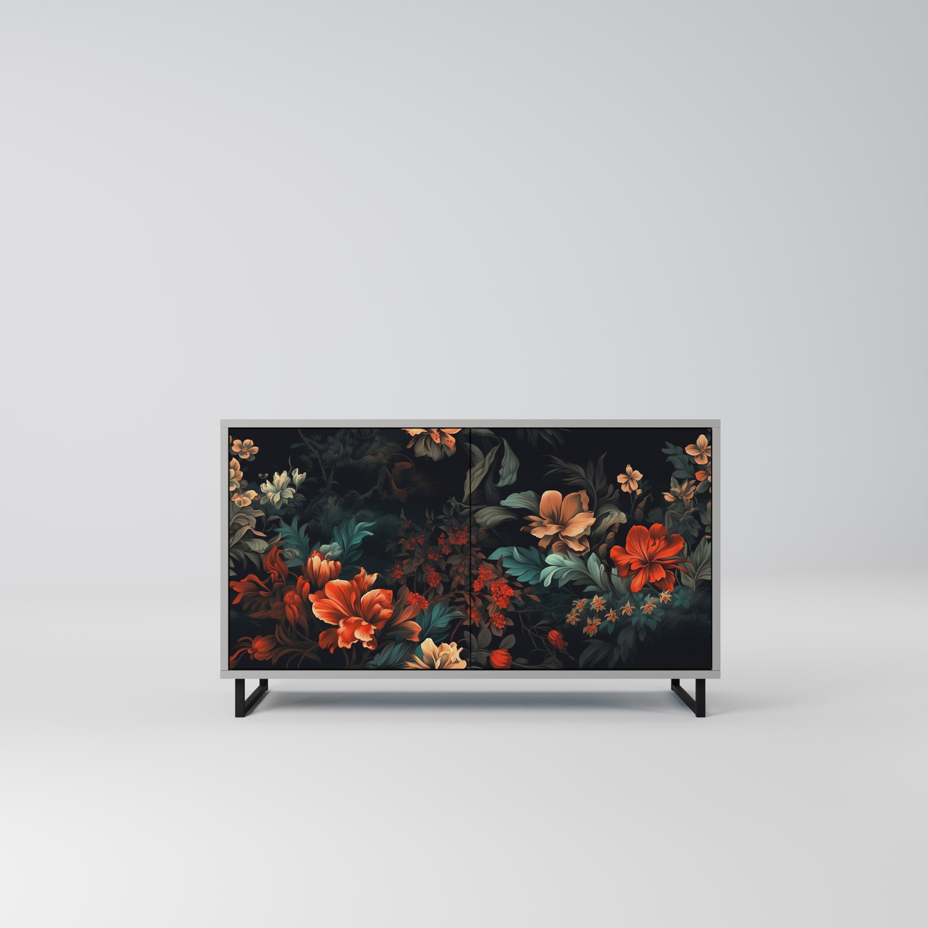 IMAGINARY BLOSSOM Sideboard mit 2 Türen in Grau