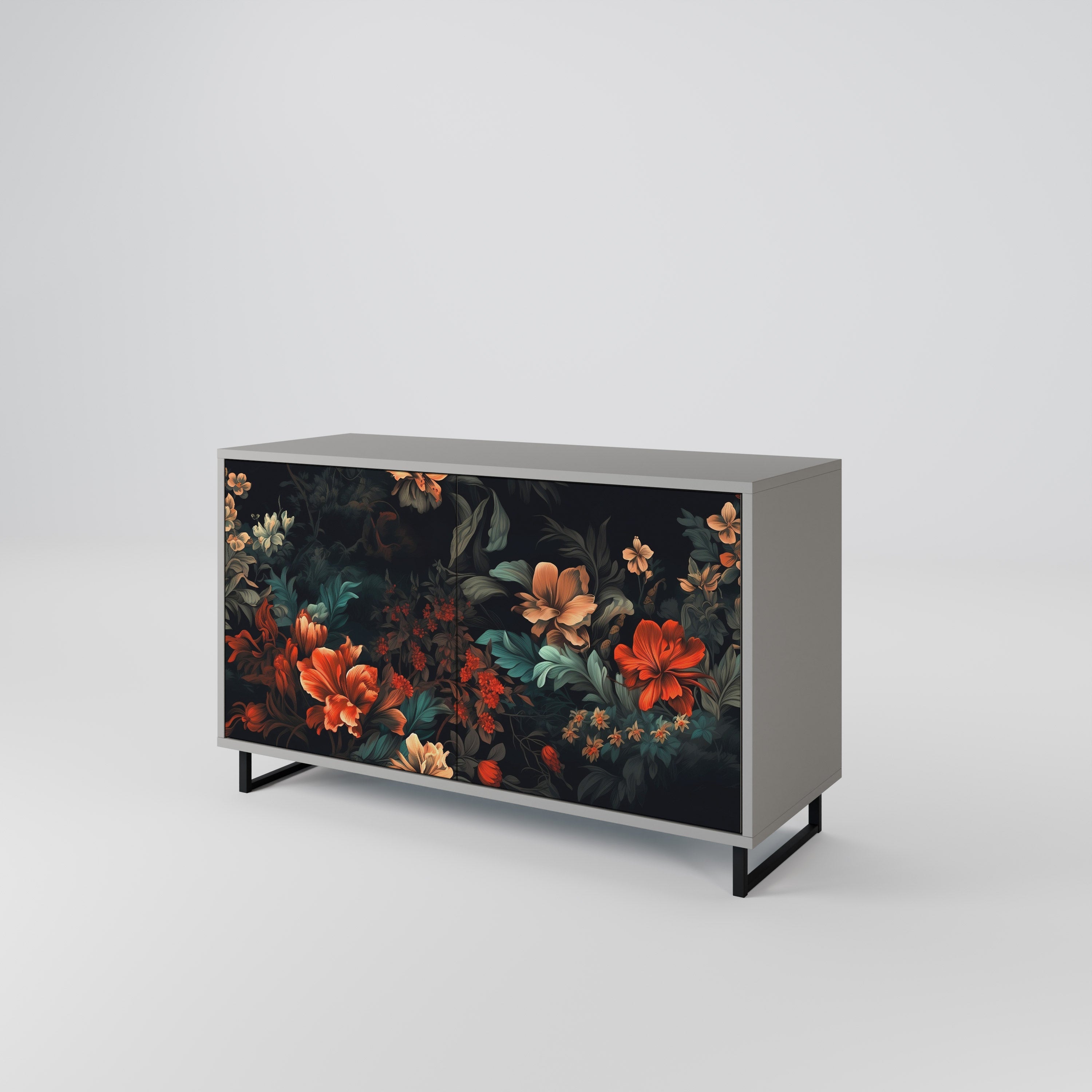 IMAGINARY BLOSSOM Sideboard mit 2 Türen in Grau