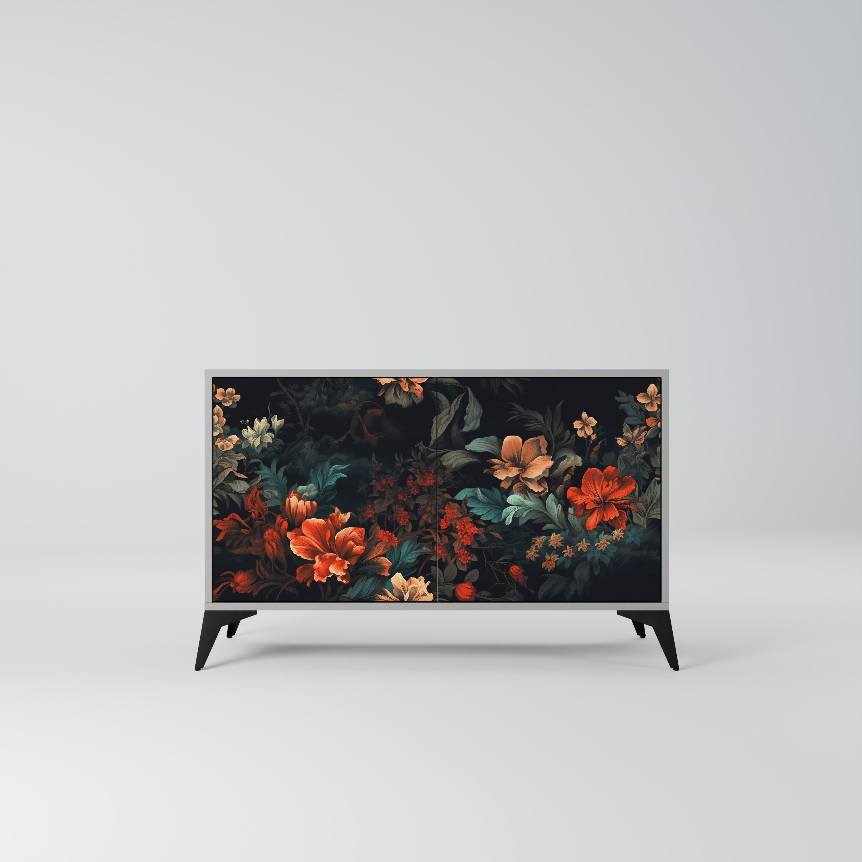 IMAGINARY BLOSSOM Sideboard mit 2 Türen in Grau
