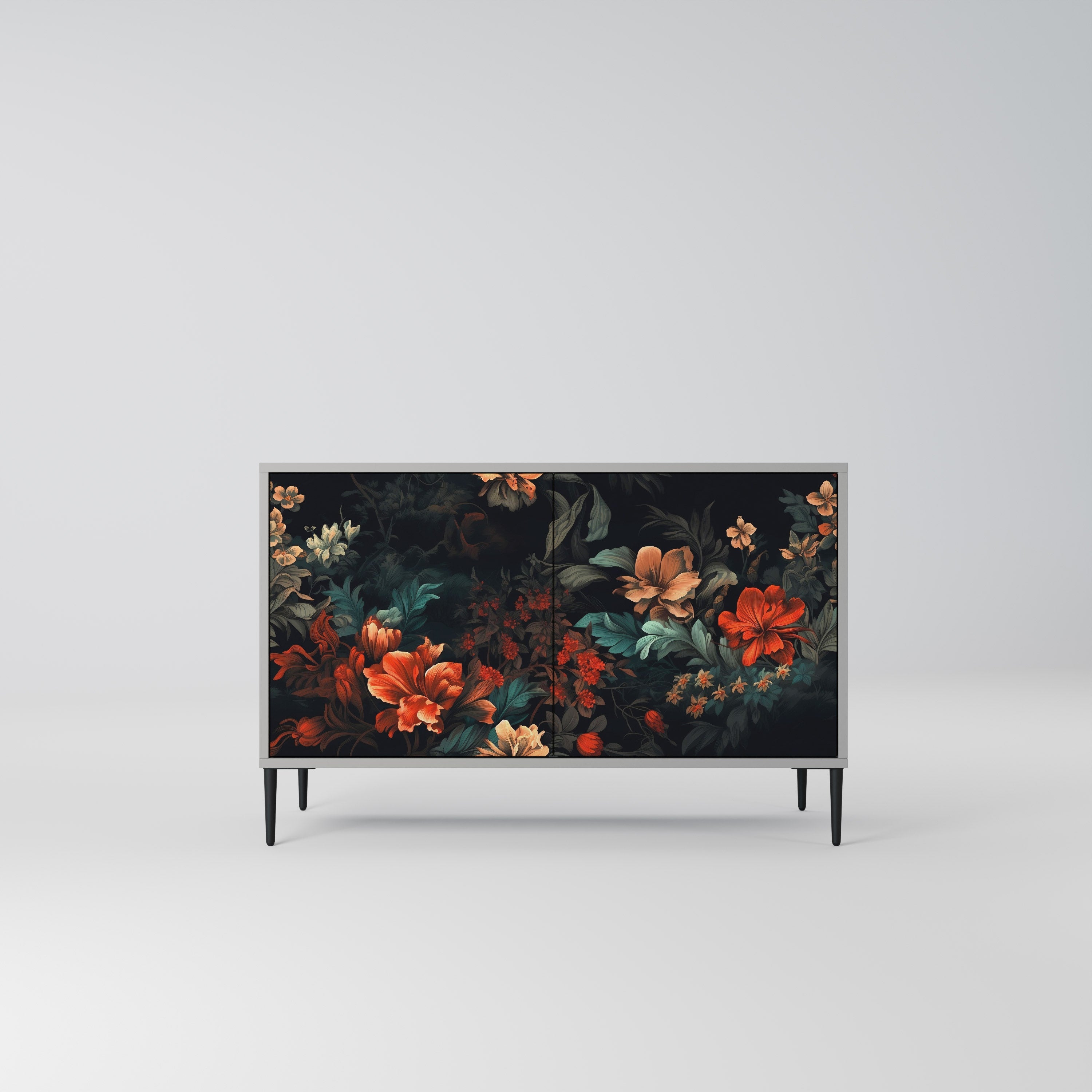 IMAGINARY BLOSSOM Sideboard mit 2 Türen in Grau