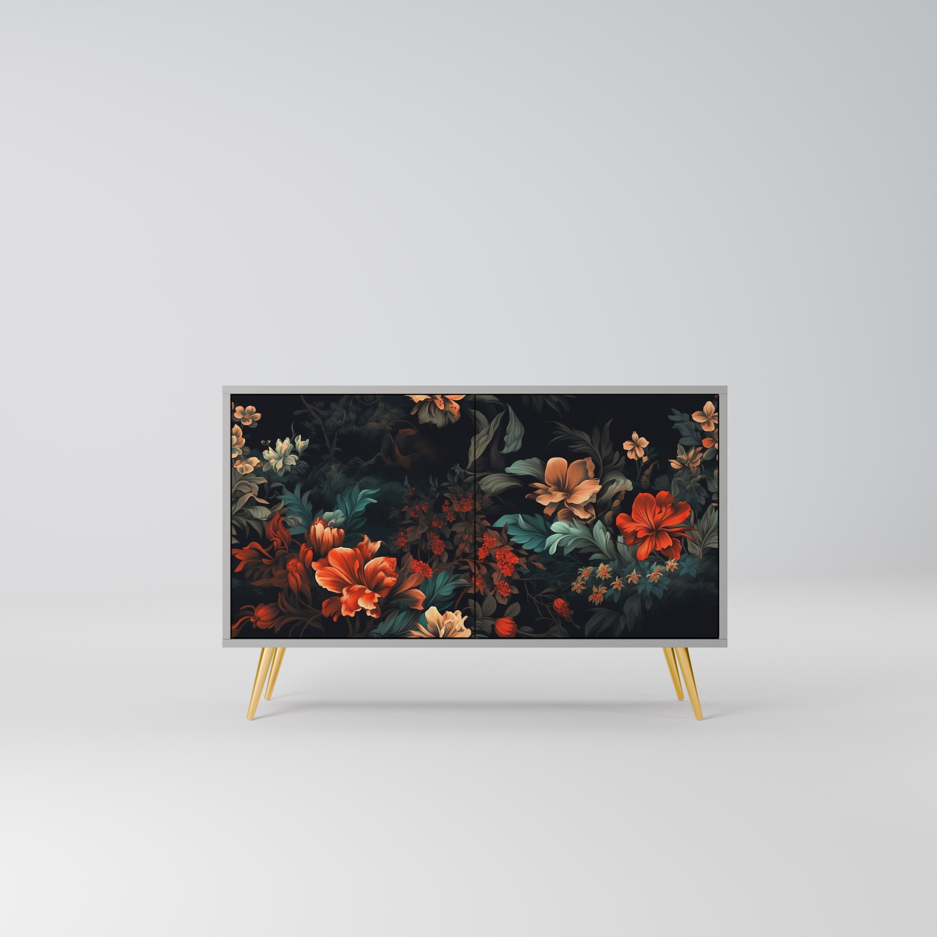 IMAGINARY BLOSSOM Sideboard mit 2 Türen in Grau