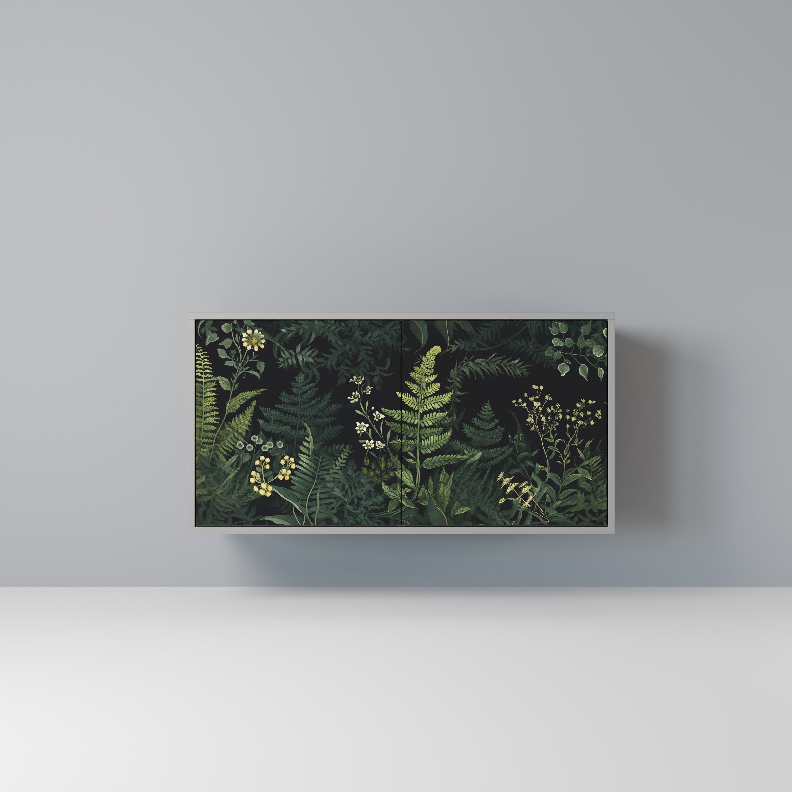 FERN FLOWERS Sideboard mit 2 Türen in Grau