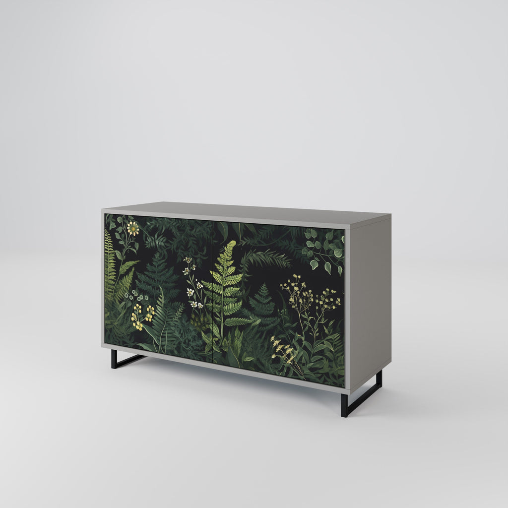 FERN FLOWERS Sideboard mit 2 Türen in Grau