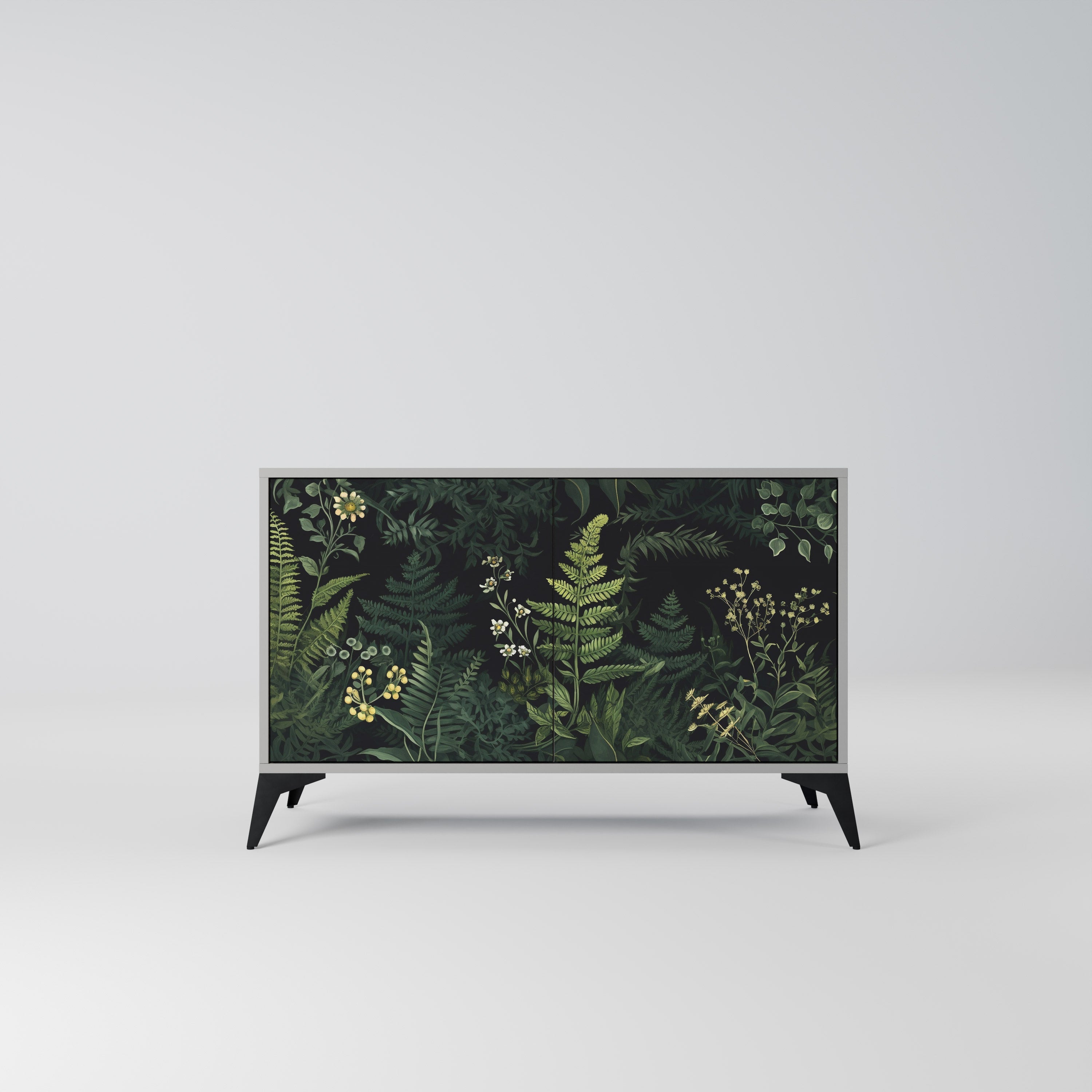 FERN FLOWERS Sideboard mit 2 Türen in Grau
