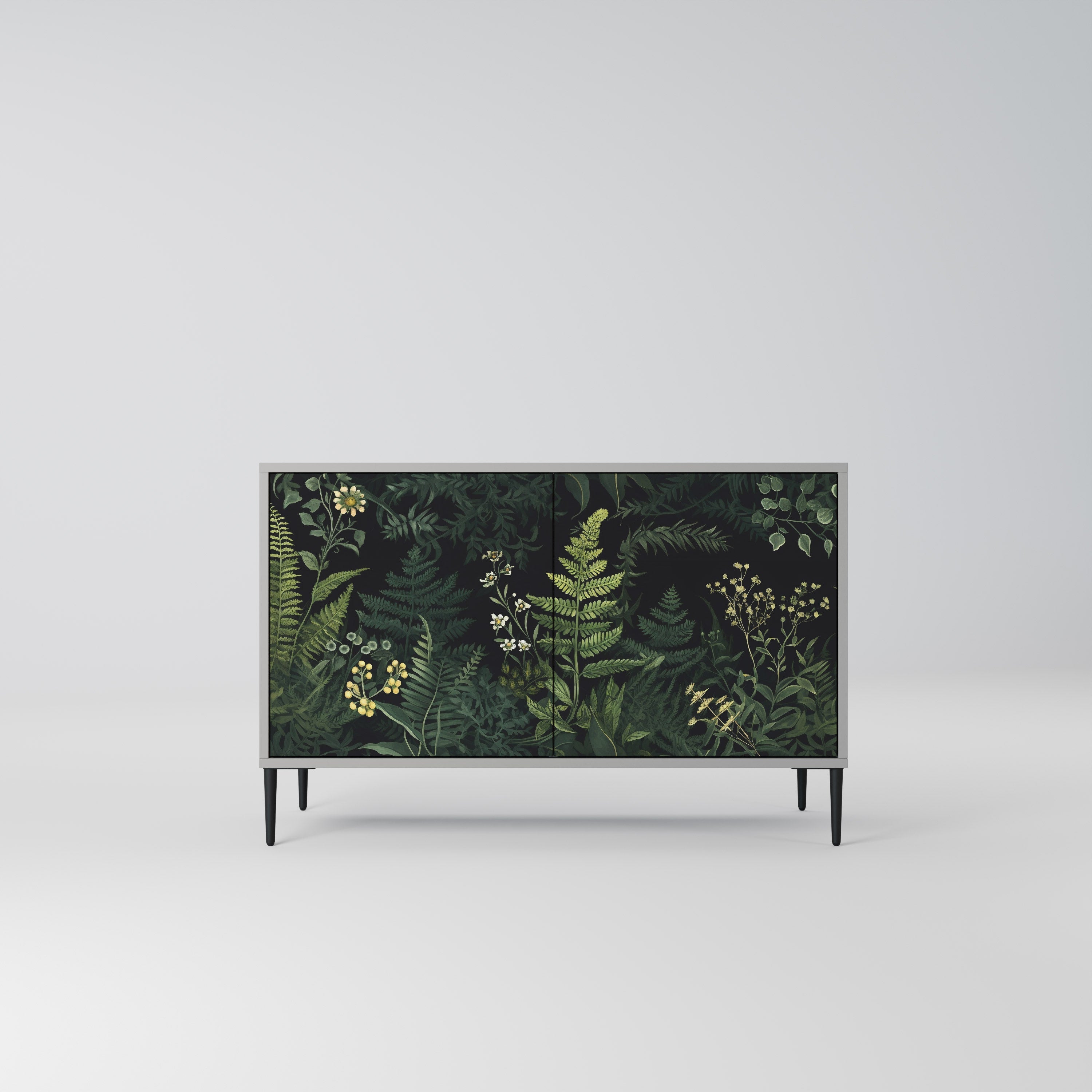 FERN FLOWERS Sideboard mit 2 Türen in Grau