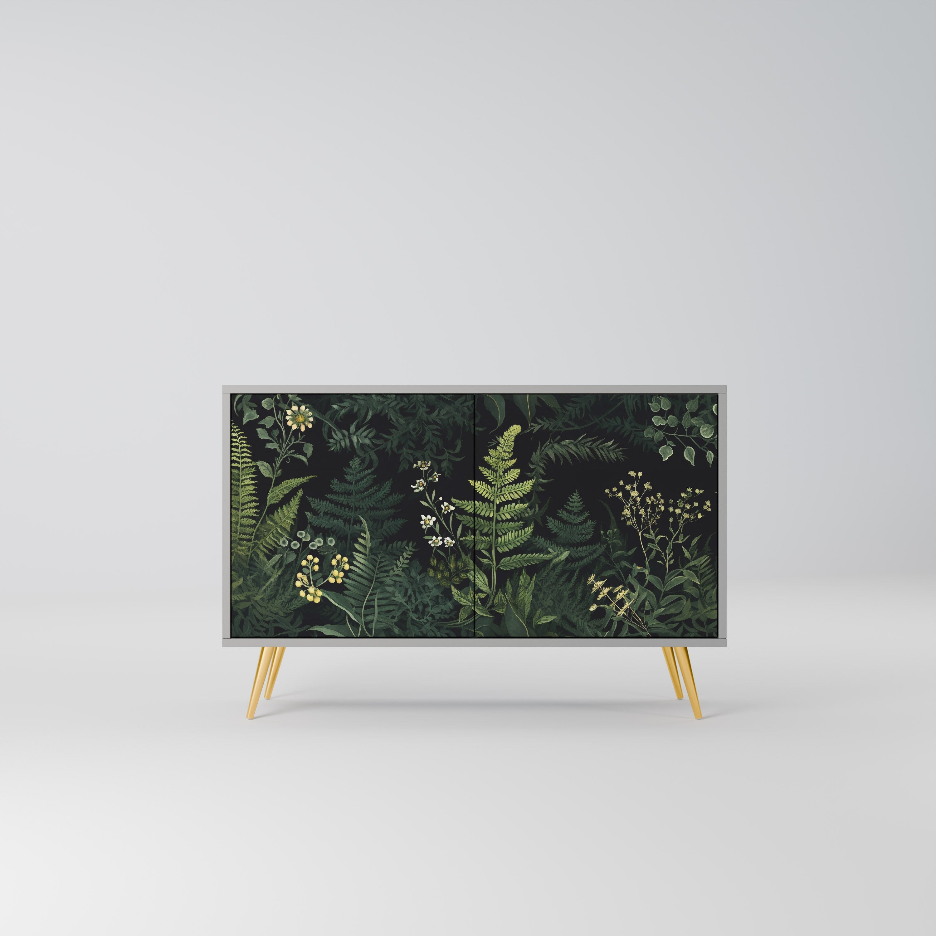 FERN FLOWERS Sideboard mit 2 Türen in Grau