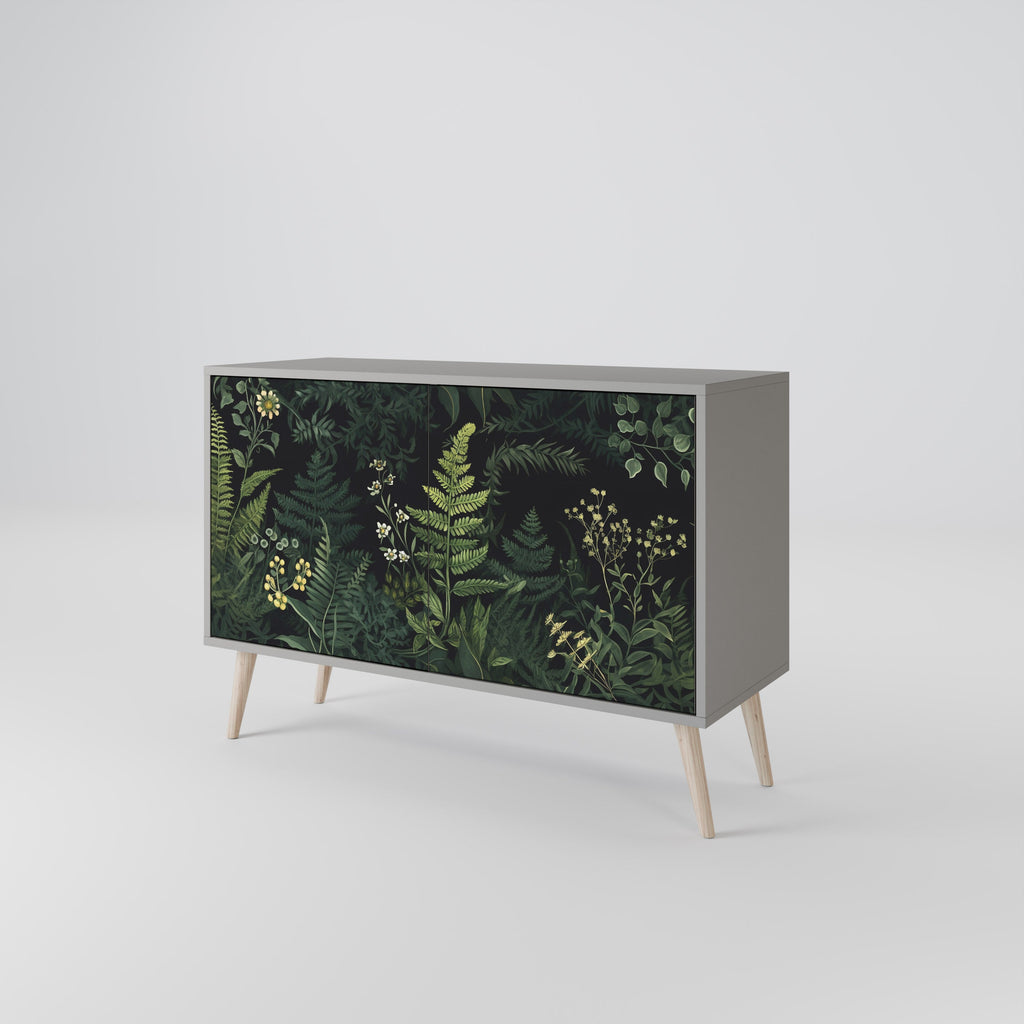 FERN FLOWERS Sideboard mit 2 Türen in Grau