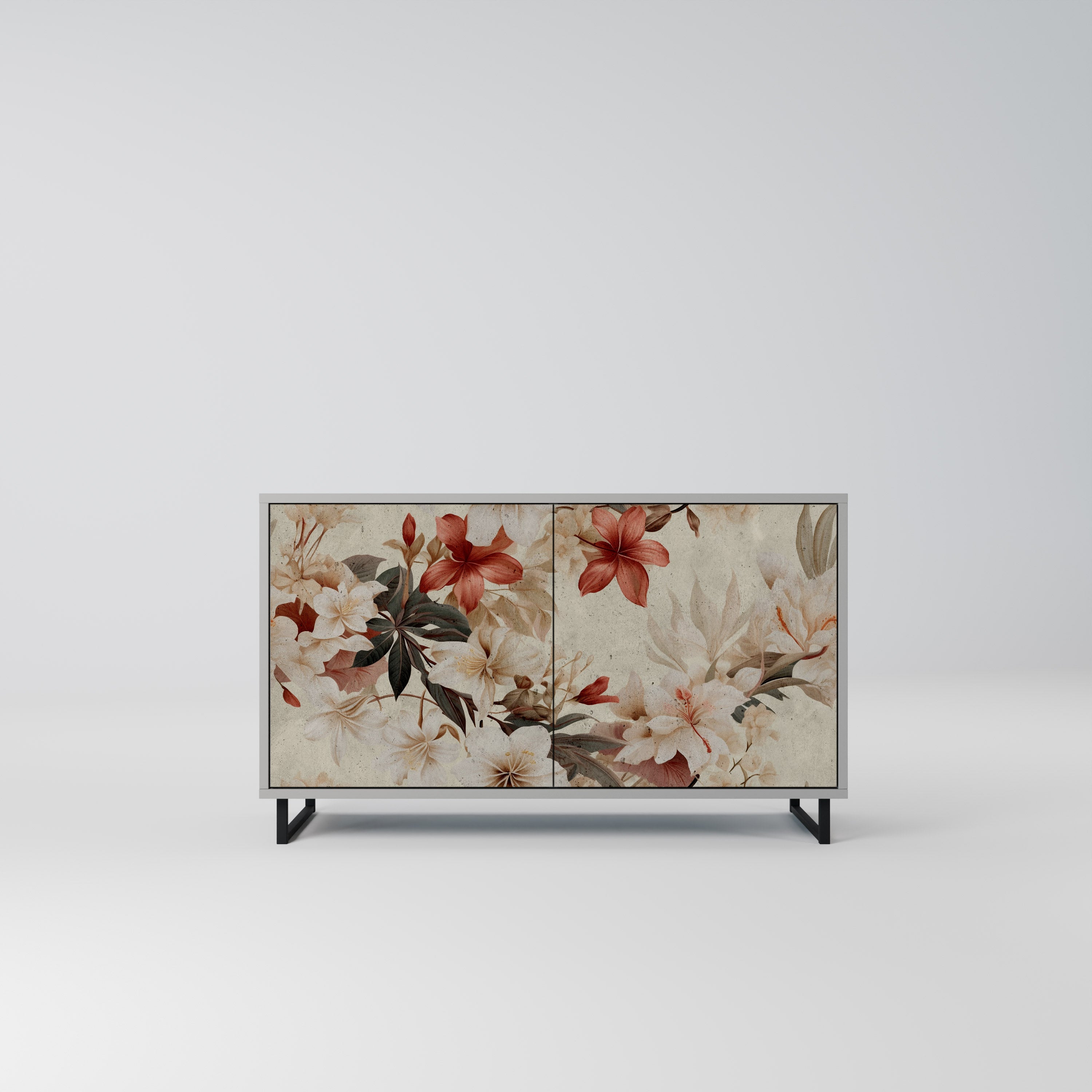 PETAL HARMONY Sideboard mit 2 Türen in Grau
