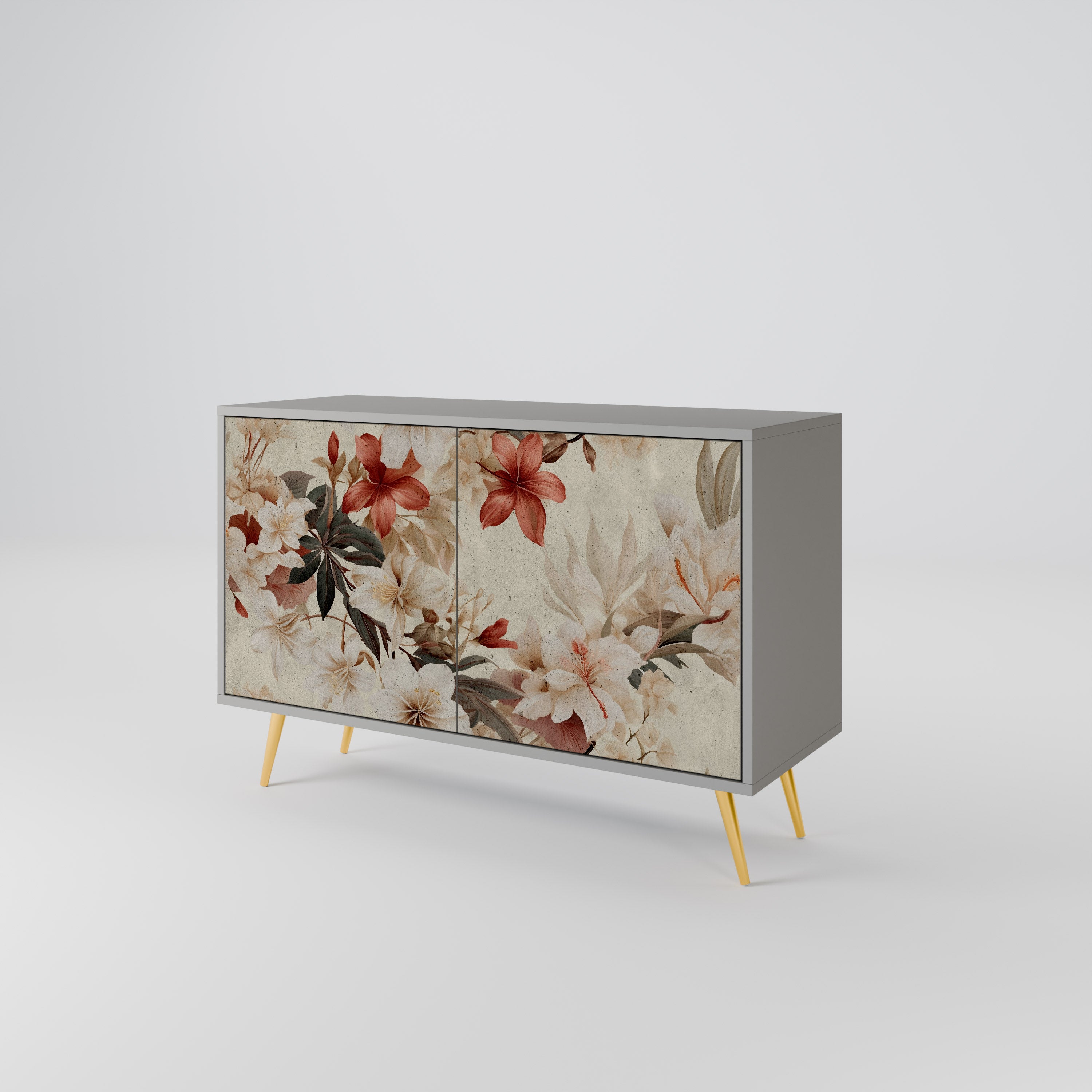 PETAL HARMONY Sideboard mit 2 Türen in Grau