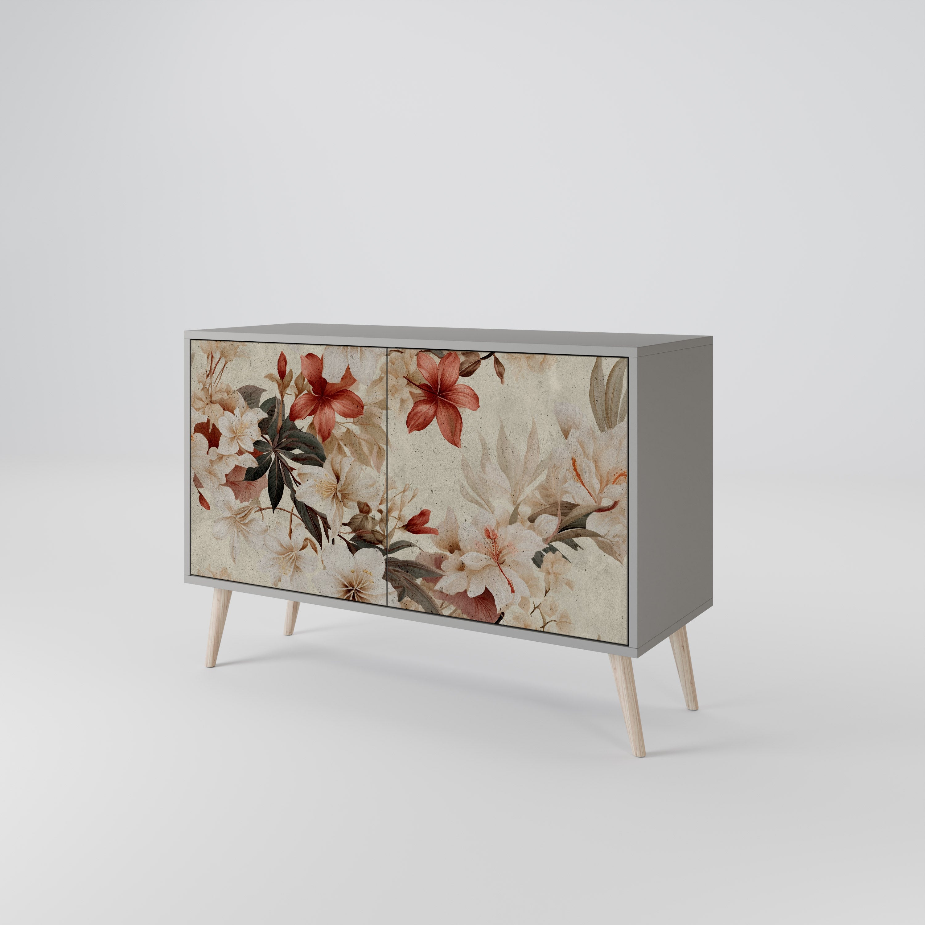PETAL HARMONY Sideboard mit 2 Türen in Grau