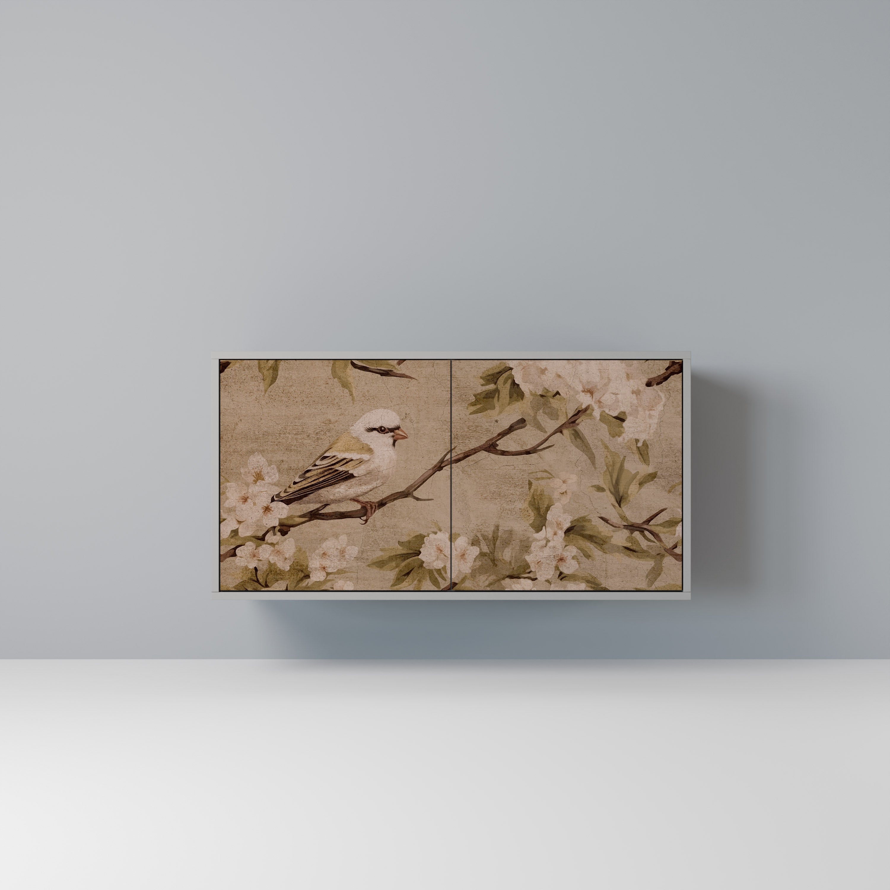 PETAL DISTINGUISH Sideboard mit 2 Türen in Grau