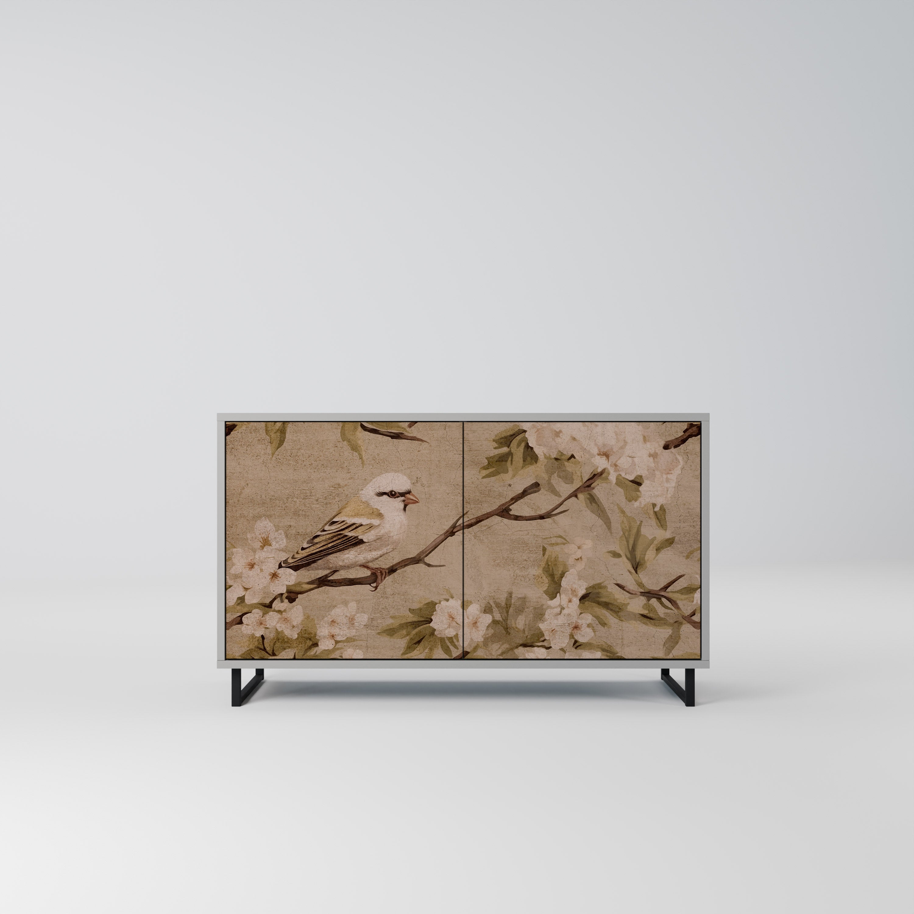 PETAL DISTINGUISH Sideboard mit 2 Türen in Grau