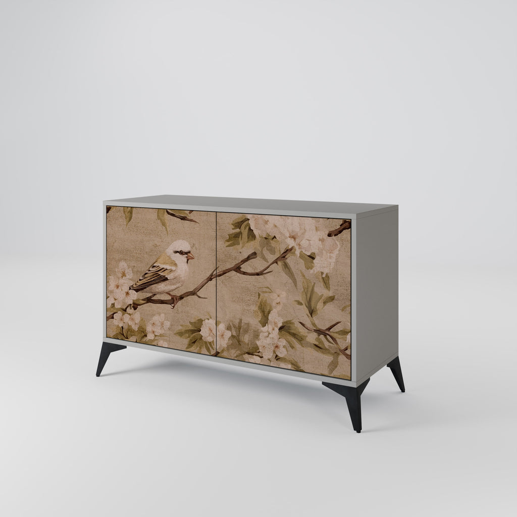 PETAL DISTINGUISH Sideboard mit 2 Türen in Grau