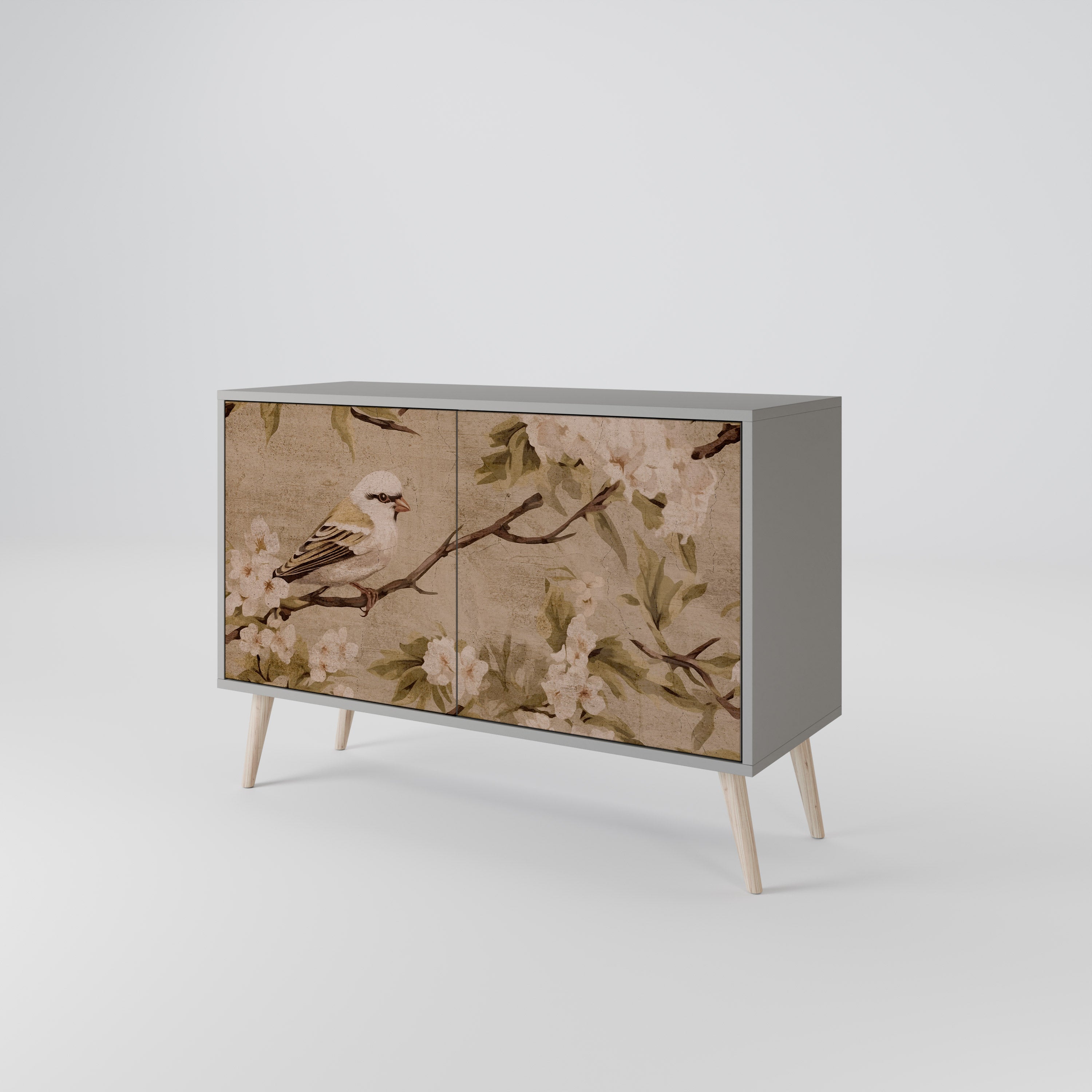 PETAL DISTINGUISH Sideboard mit 2 Türen in Grau
