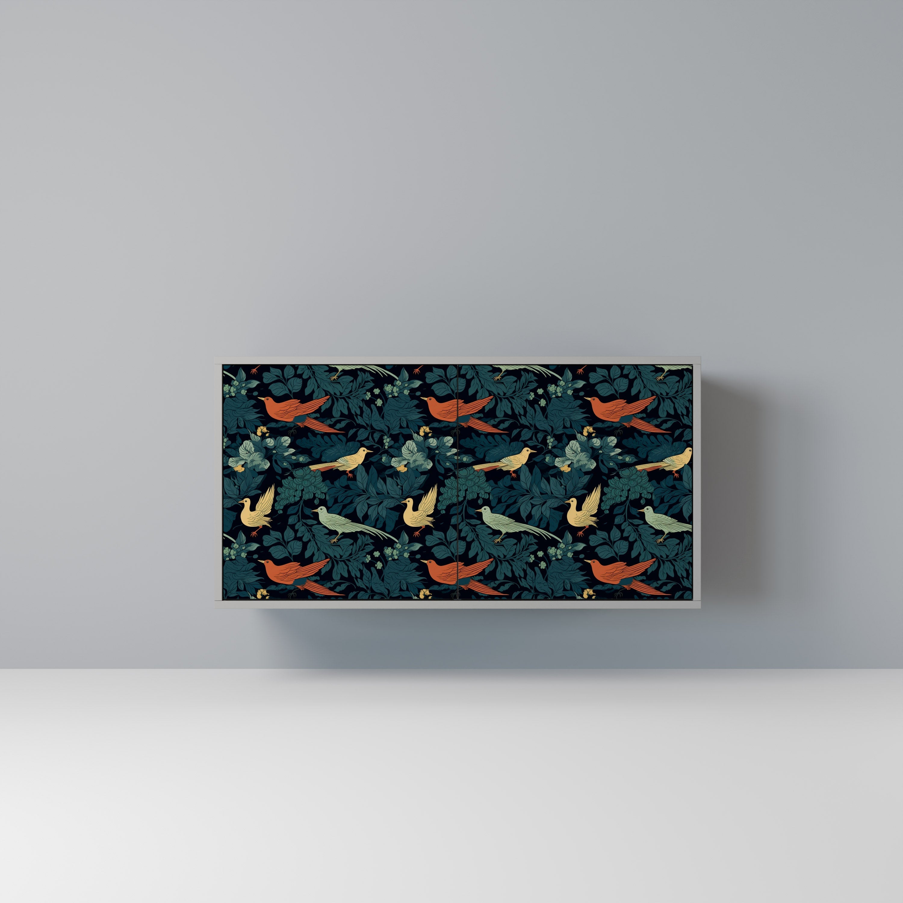 FOWL ORNAMENT Sideboard mit 2 Türen in Grau