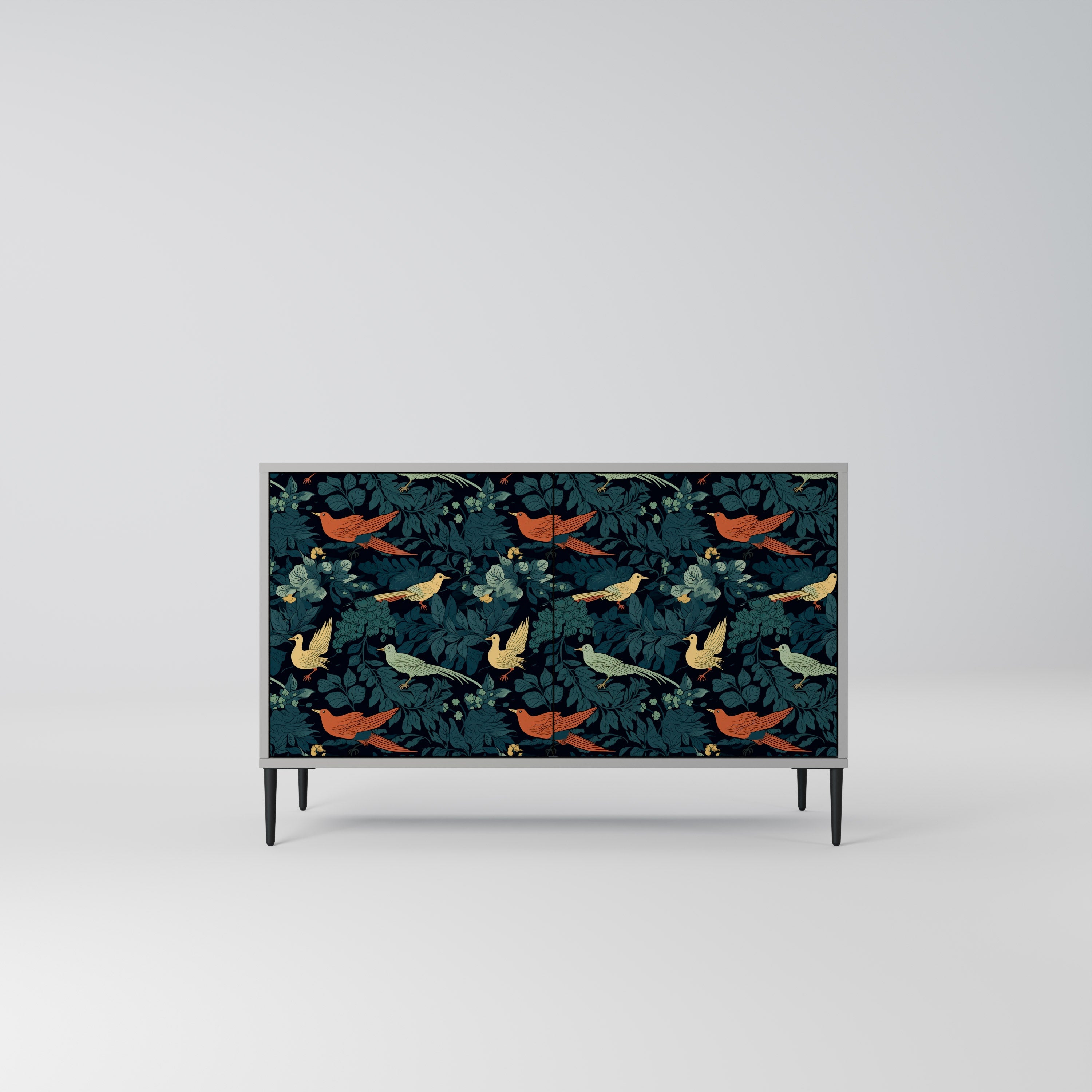 FOWL ORNAMENT Sideboard mit 2 Türen in Grau
